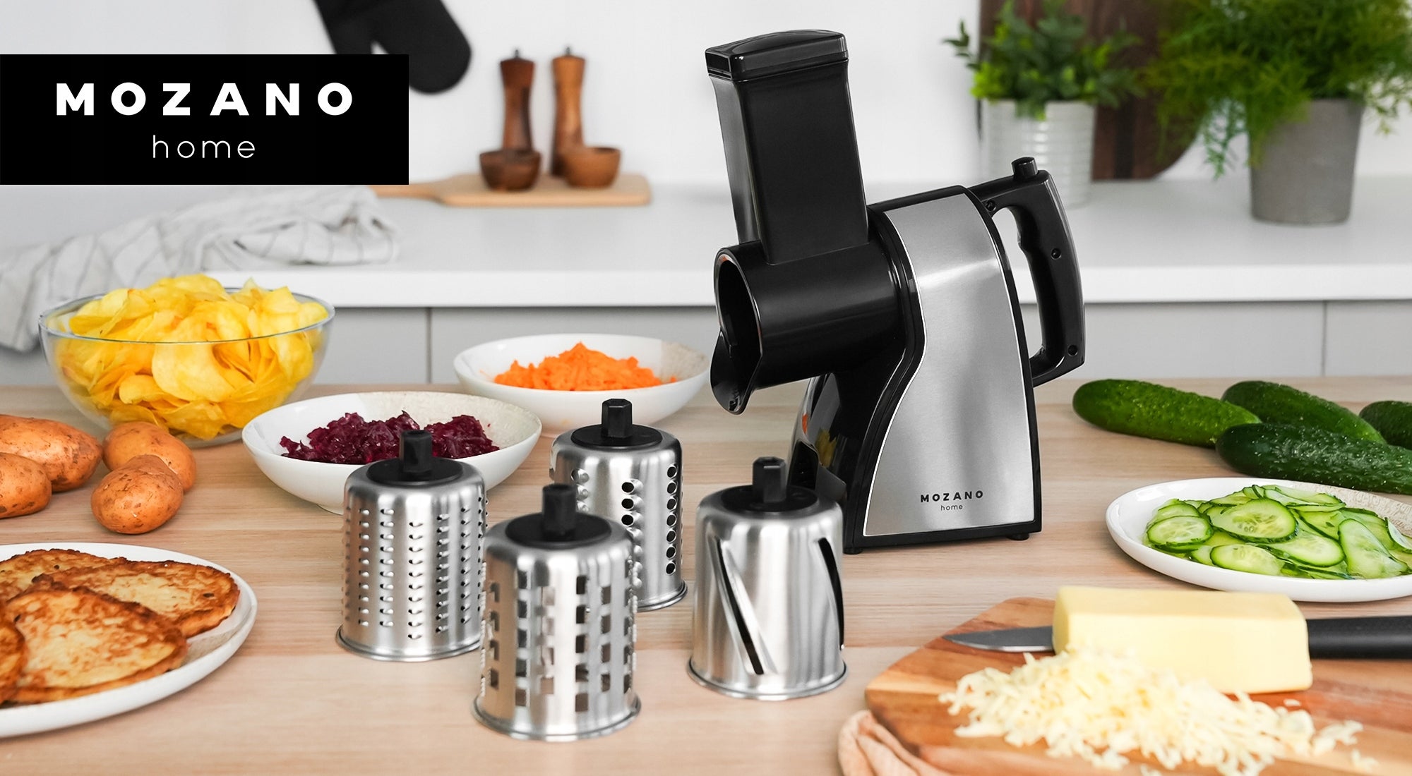 ELECTRIC SHREDDER POTATO VEGETABLE SHREDDER 350W VEGE CUTTER Packaging status original