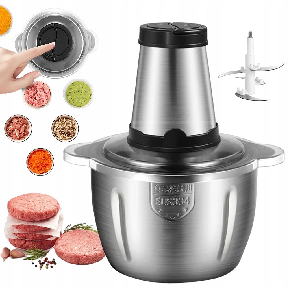ELECTRIC SHREDDER STEEL BLENDER FOR FRUIT MEAT VEGETABLES 2L