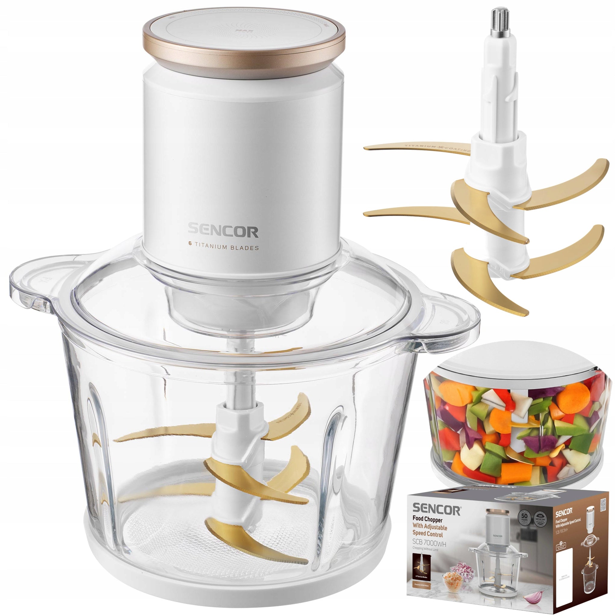 ELECTRIC SHREDDER VEGETABLE CHOPPER FOOD SENCOR 2,7L 800W LARGE
