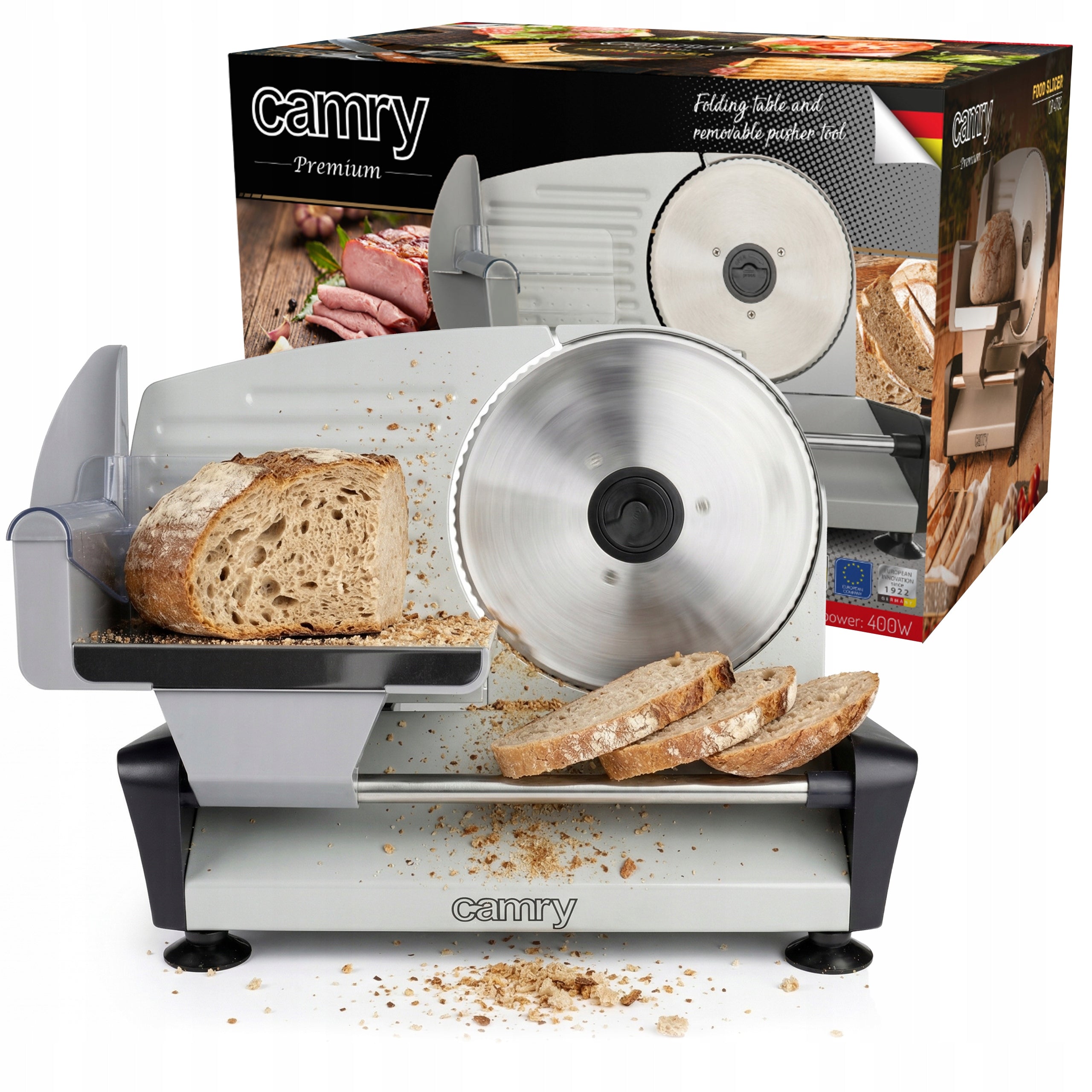 ELECTRIC SLICER FOR BREAD COAL VEGETABLE CHEESE METAL STRONG 400W