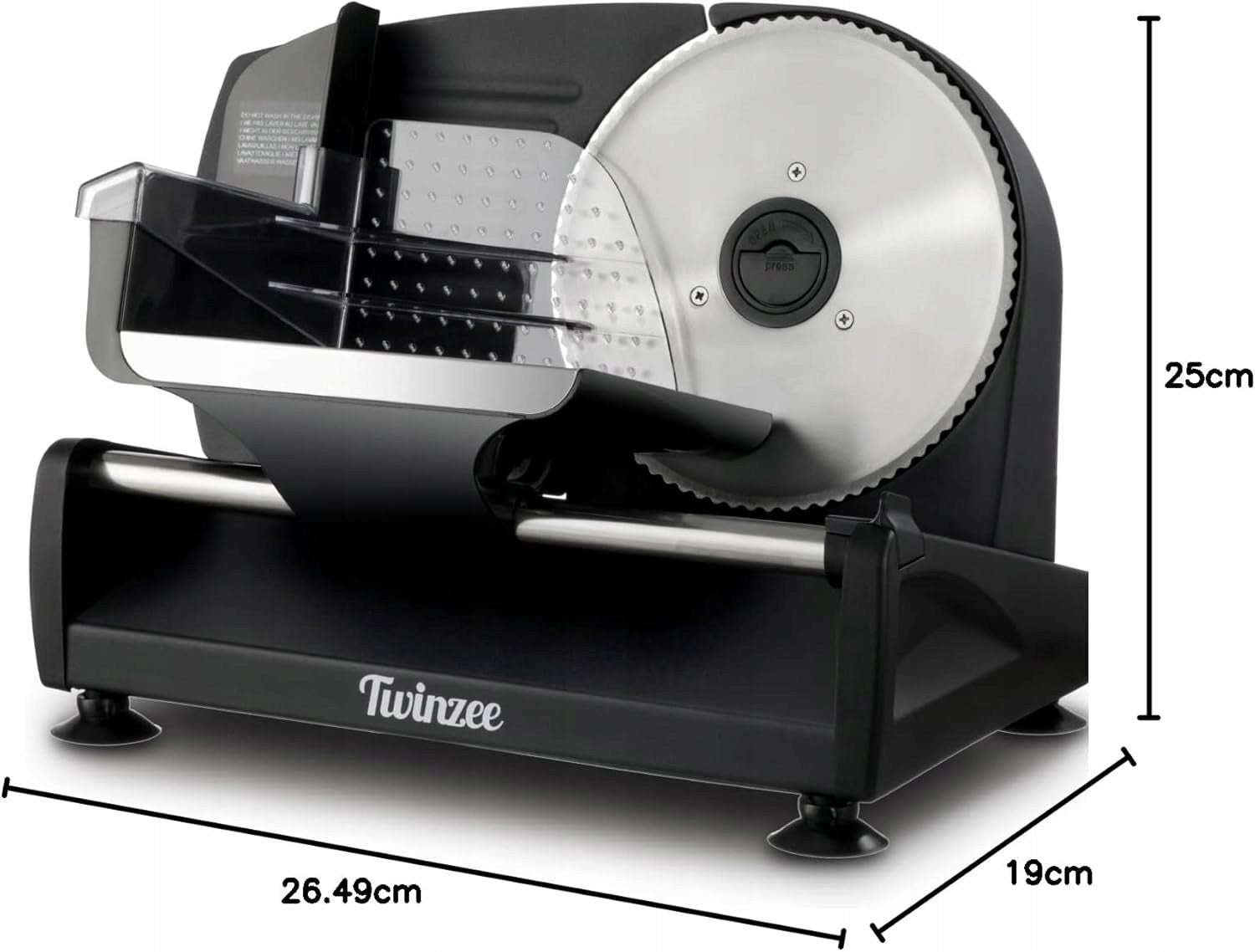 ELECTRIC SLICER MEAT BREAD CHEESE SAUSAGES 0 to 15mm + 2 BLADES EAN (GTIN) 6905464376774
