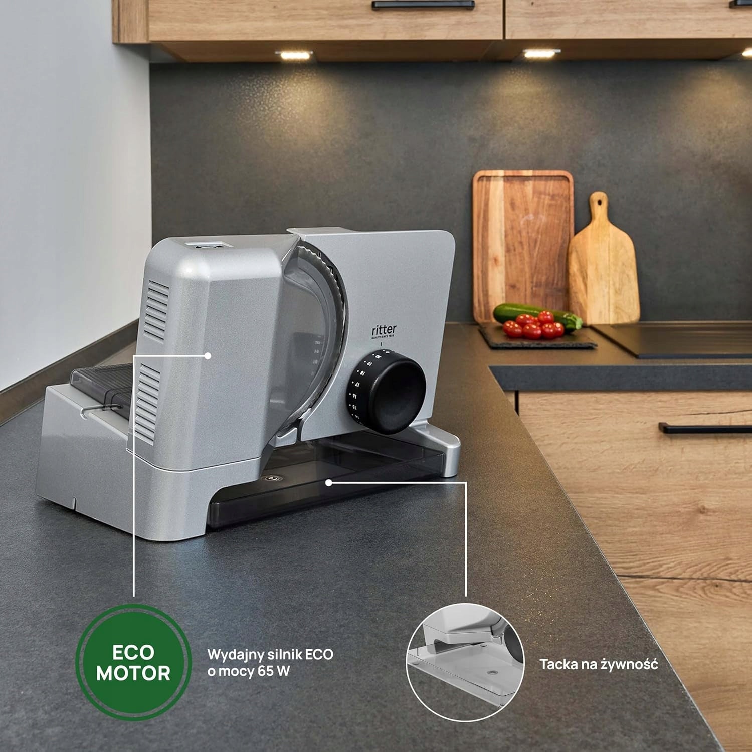 ELECTRIC SLICER METAL ECO ENGINE FOR BREAD COLD CUTS CHEESE RITTER E16 Brand Ritter