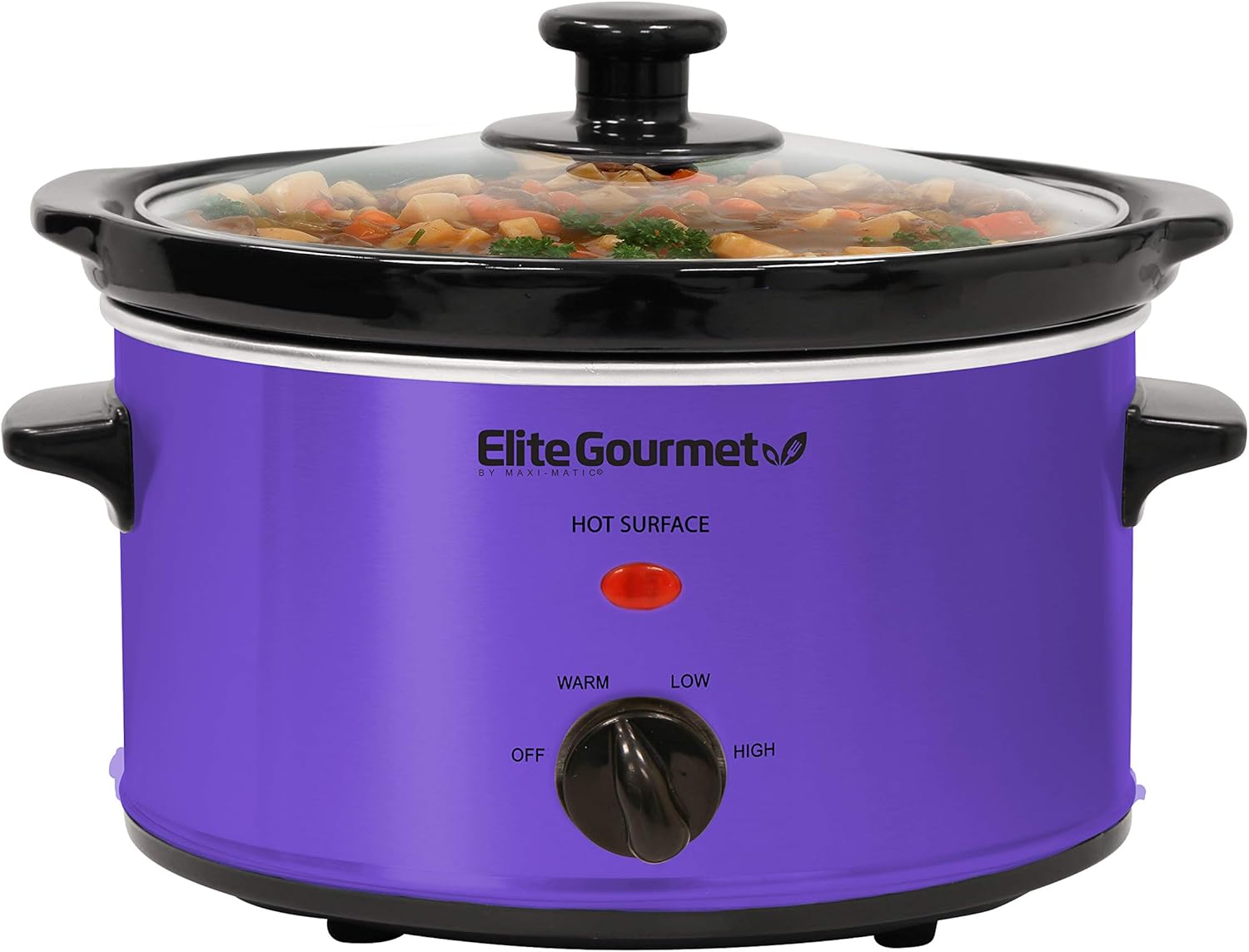 ELECTRIC SLOW COOKER 2,3L PURPLE WITH TEMPERATURE CONTROL AND LID