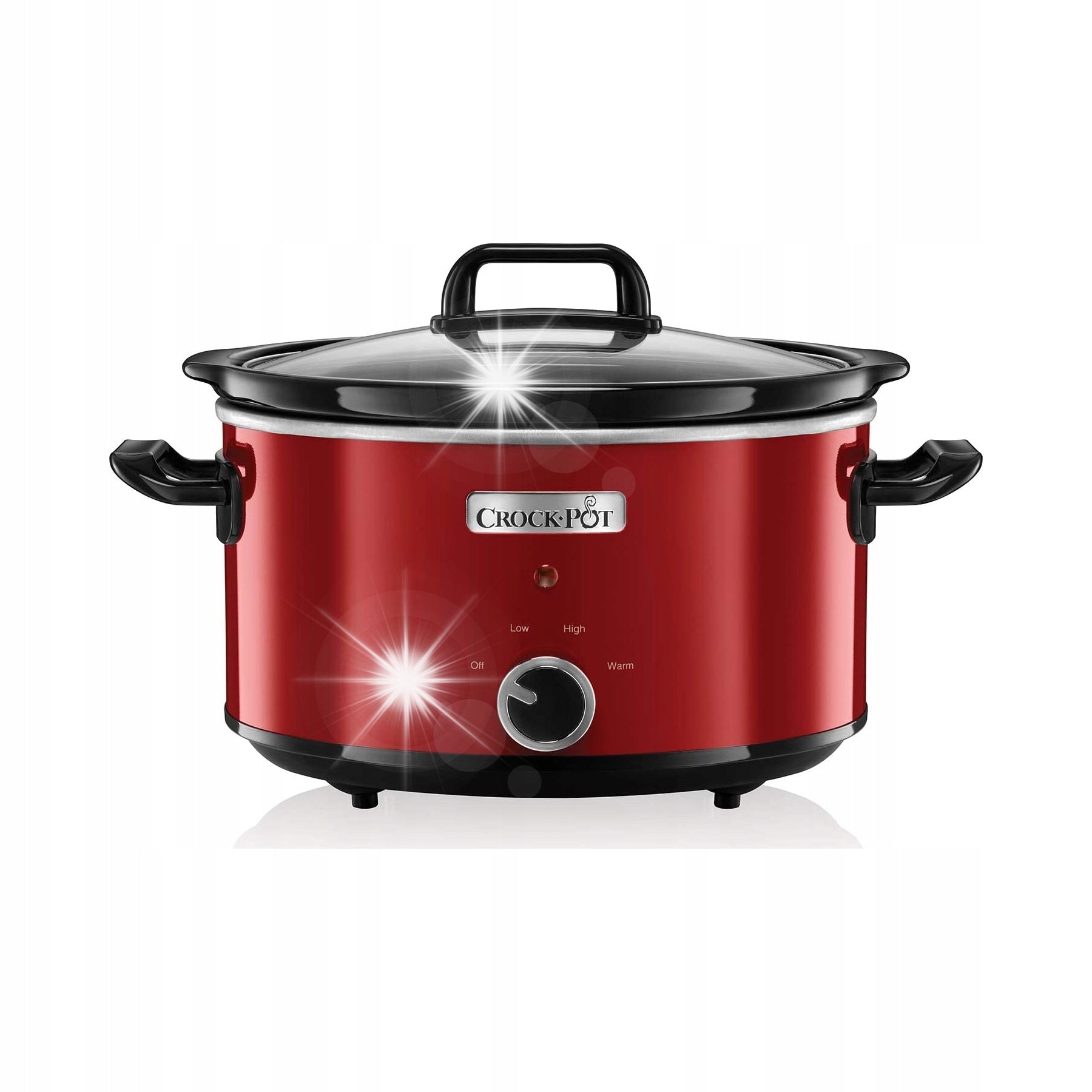 ELECTRIC SLOW COOKER 3,5 L POT FOR ONE-POT DISHES RED