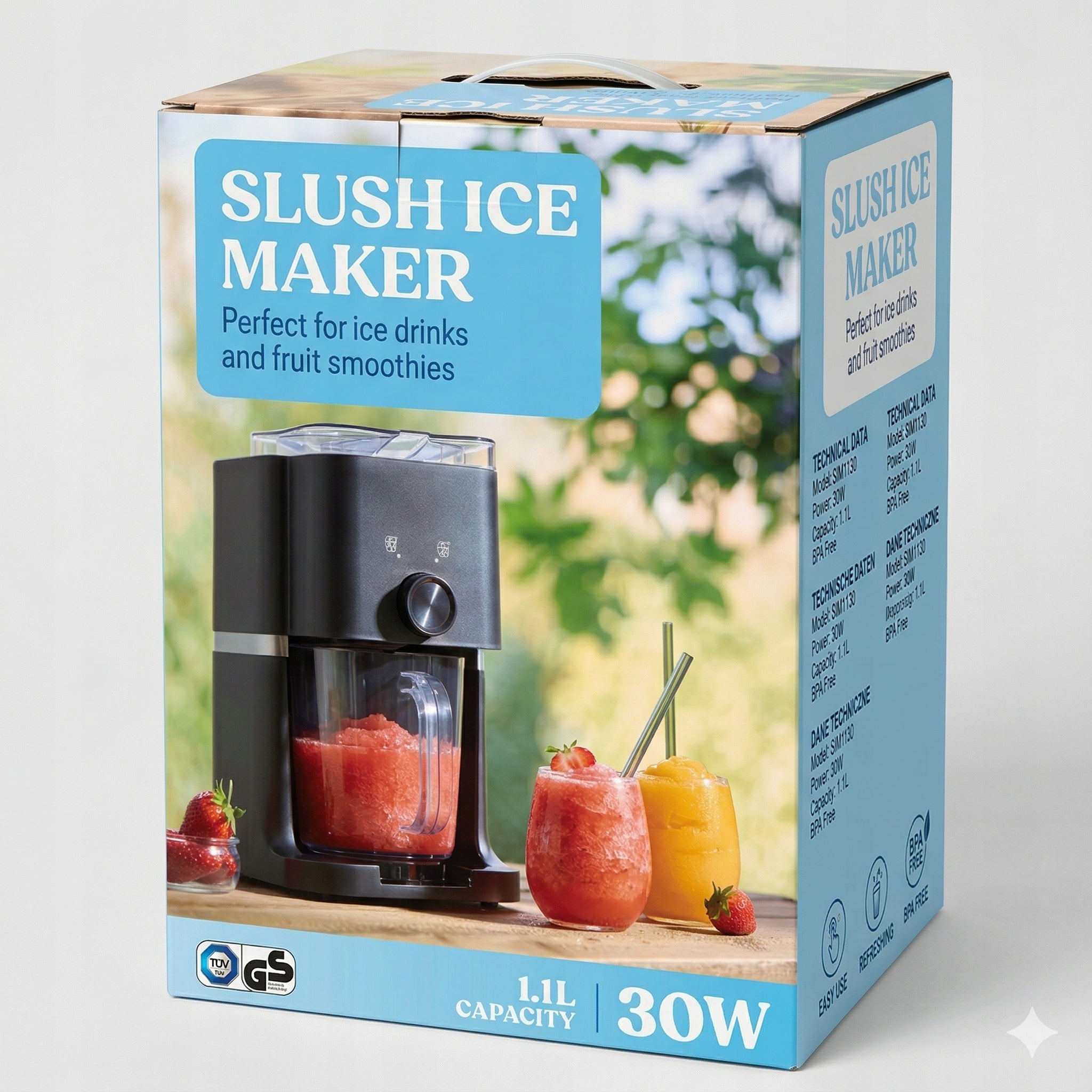 ELECTRIC SLUSHIE COCKTAIL SORBET MACHINE DRINKS 1,1L 30W Manufacturer code urządzenie do robienia koktajli slushie lodów