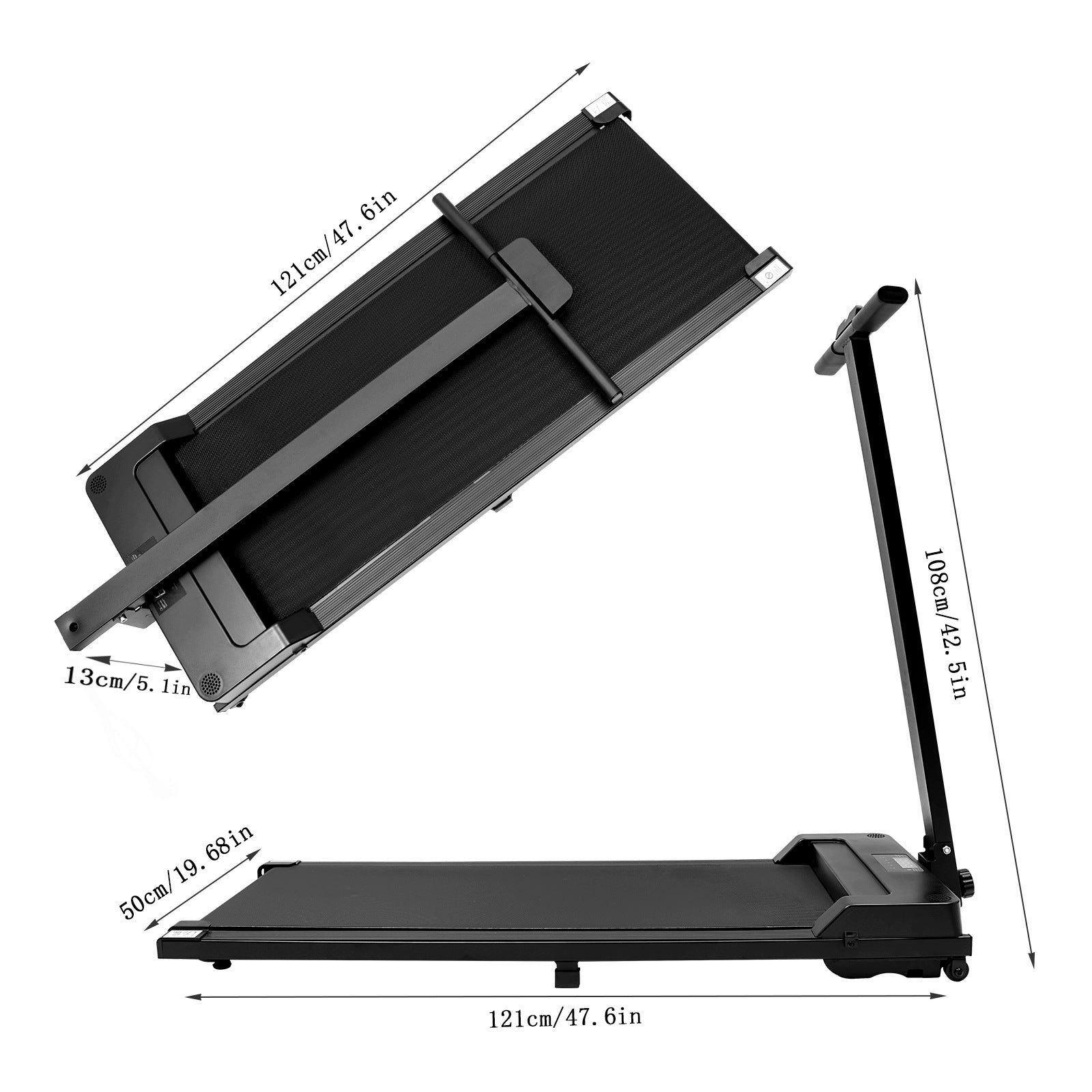 ELECTRIC SMALL FOLDING TREADMILL WITH LED DISPLAY FOR HOME GYM OFFICE Manufacturer code 63693312