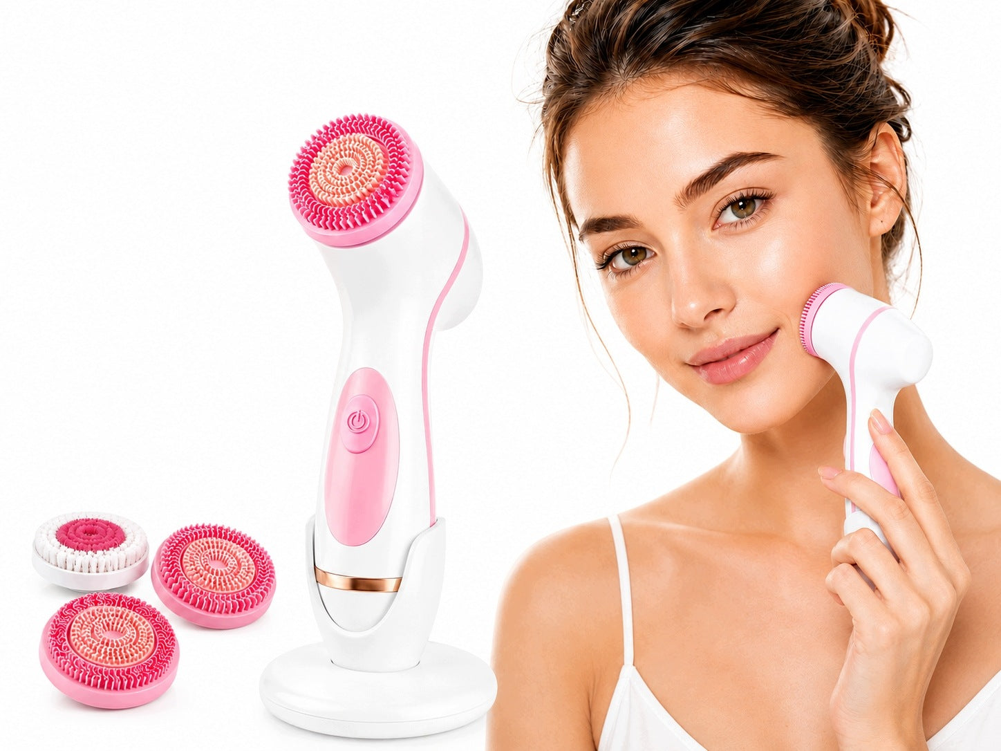 ELECTRIC SONIC FACE BRUSH 3in1 VIBRATION ROTARY MASSAGER Packaging status original