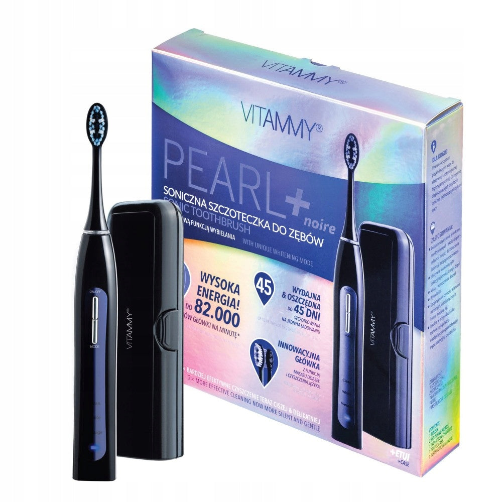 ELECTRIC SONIC TOOTHBRUSH + CASE VITAMMY PEARL+ BLACK Medical device no