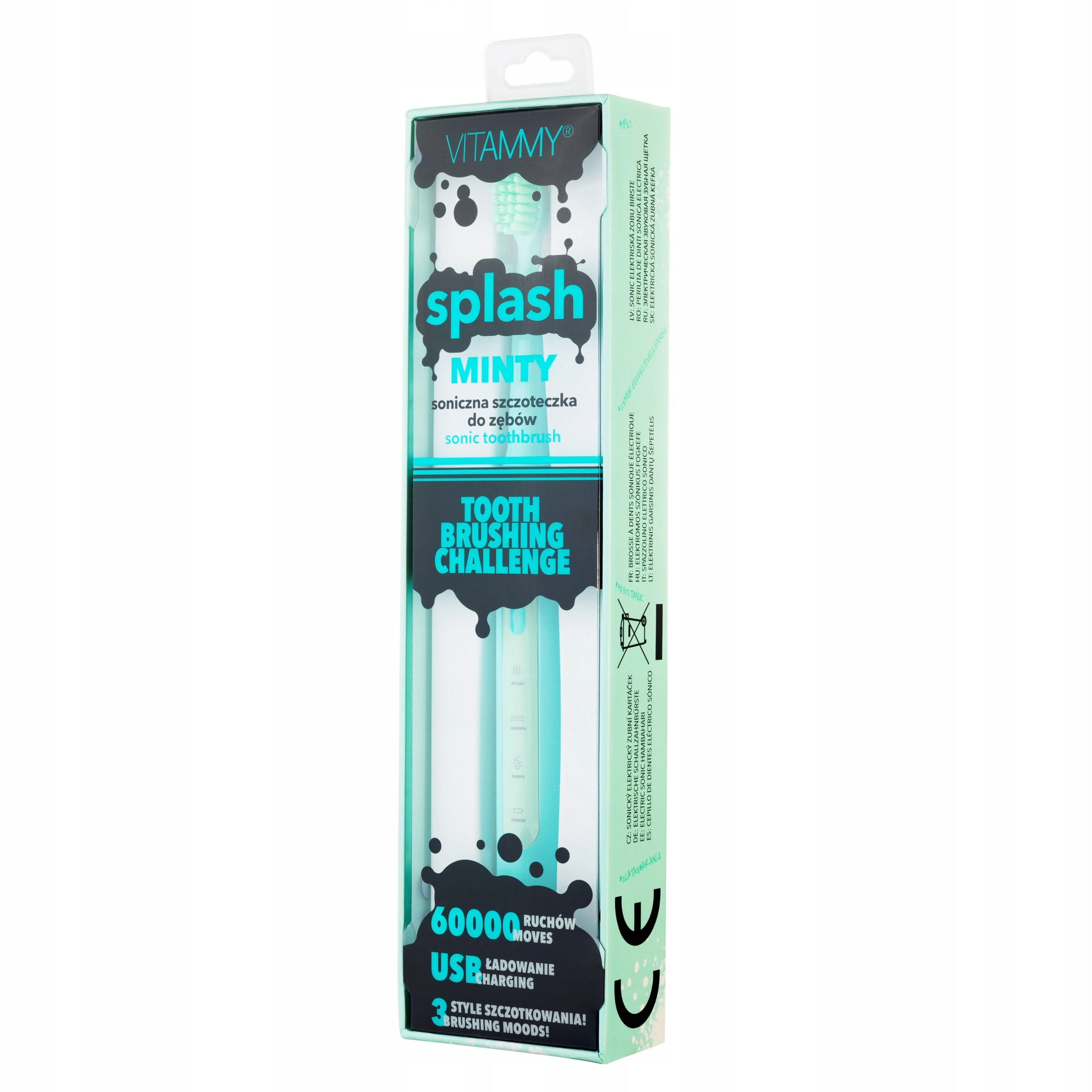 ELECTRIC SONIC TOOTHBRUSH FOR CHILDREN 8+ VITAMMY SPLASH USB Brand VITAMMY