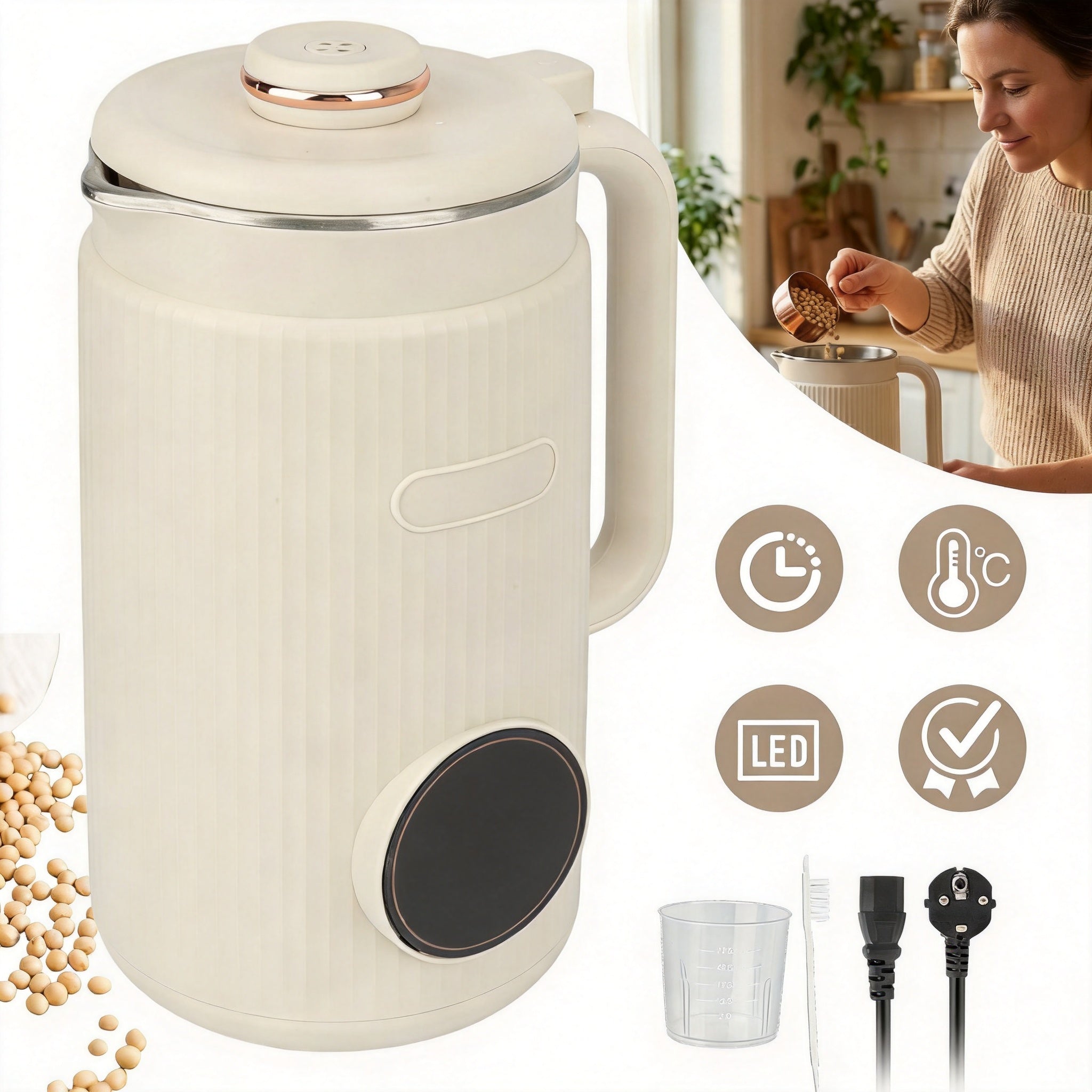 ELECTRIC SOY MILK MAKING MACHINE FOOD MIXER 1200ML Packaging status original