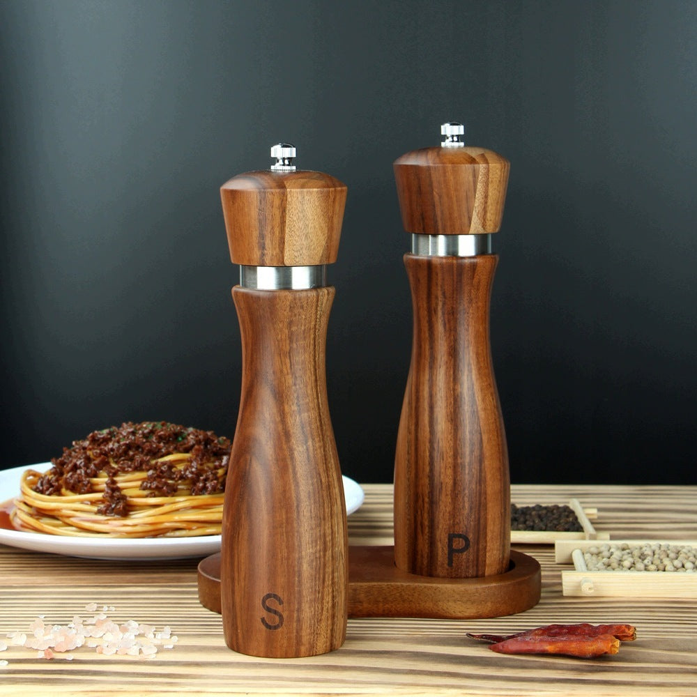 ELECTRIC SPICE PEPPER AND SALT GRINDER WITH BASE 2 PACK GIFT Brand Bedee