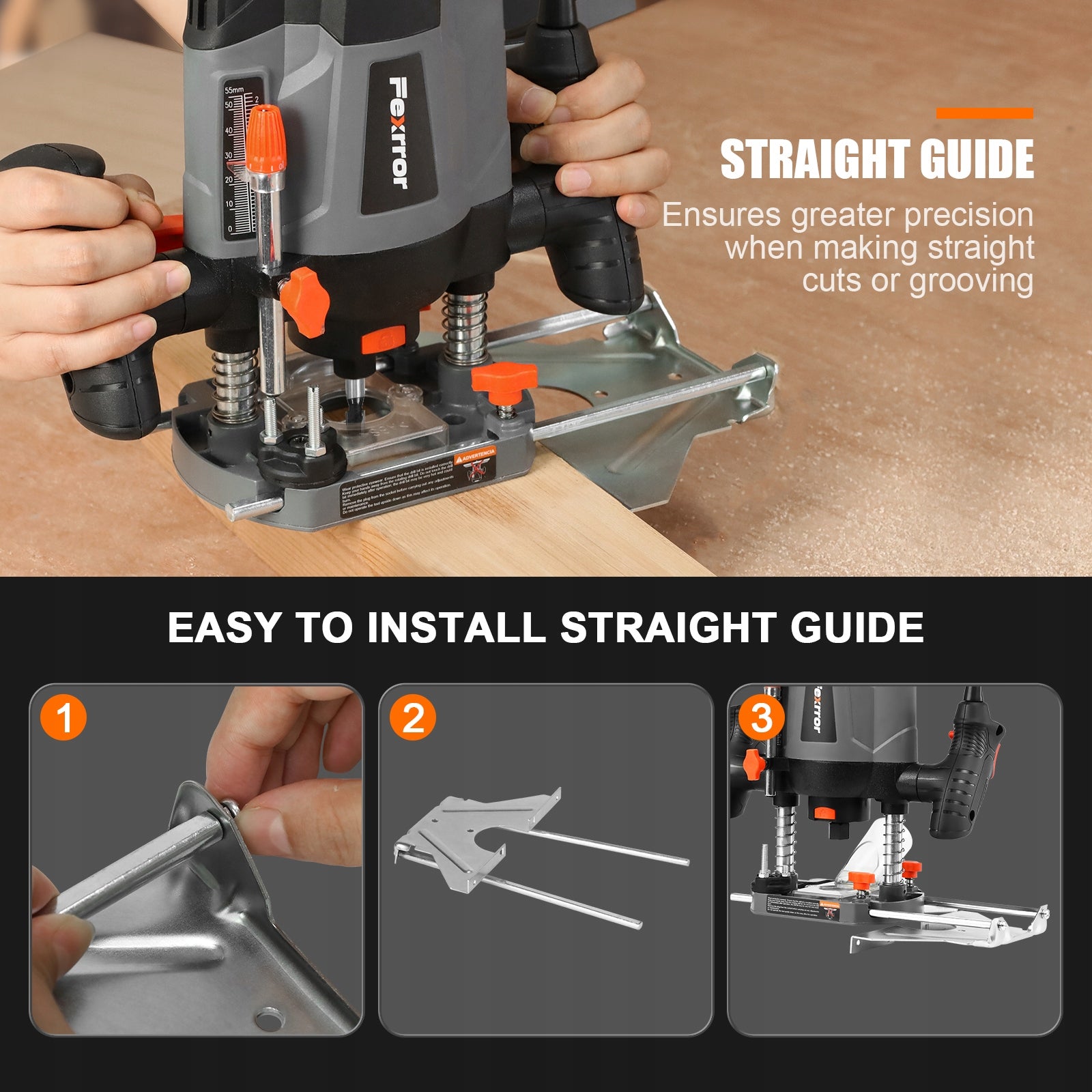 ELECTRIC SPINDLE MILLING MACHINE FOR MANUAL WOOD + 12 CUTTERS SET Power supply mains