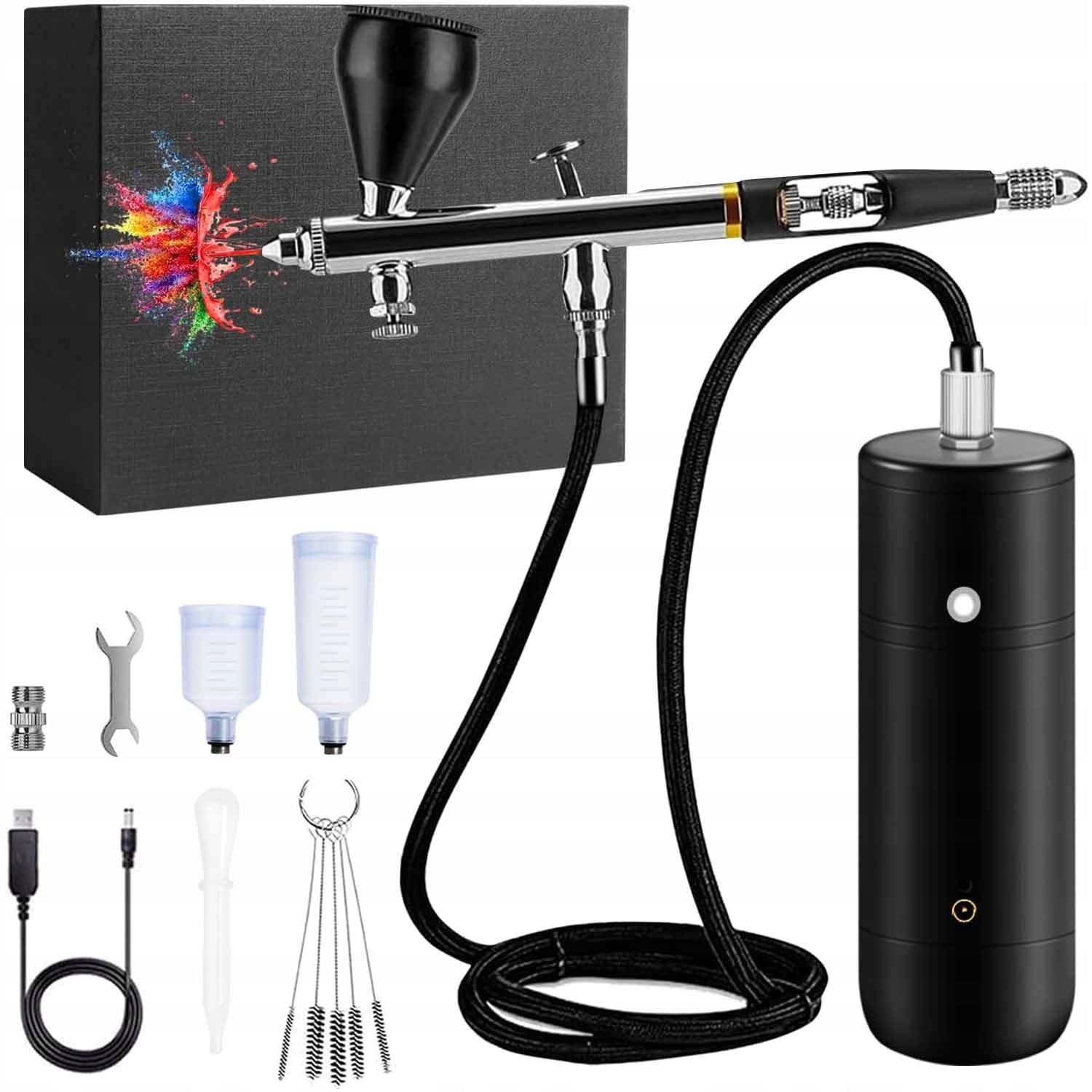 ELECTRIC SPRAY GUN MACHINE COMPRESSOR 0.3MM FOR AIRBRUSH