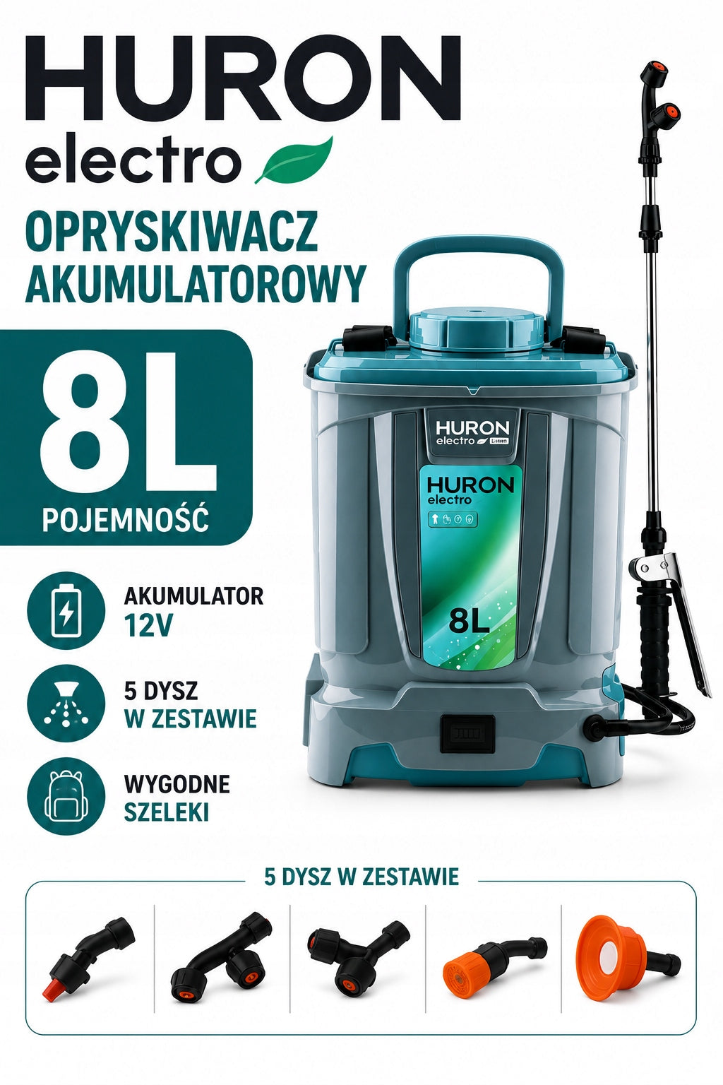 ELECTRIC SPRAYER 8L CORDLESS BACKPACK LIGHTWEIGHT
