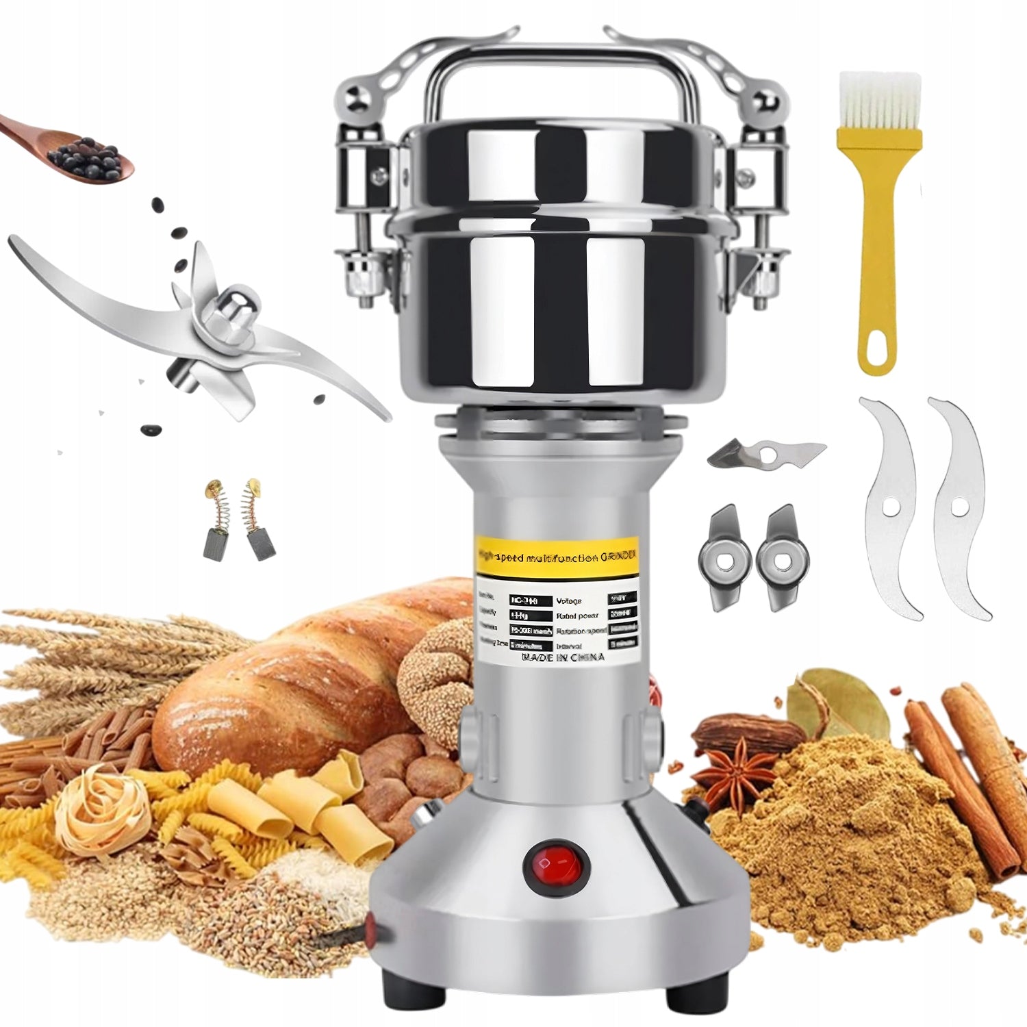 ELECTRIC STAINLESS STEEL GRINDER FOR SPICE HERBS NUTS
