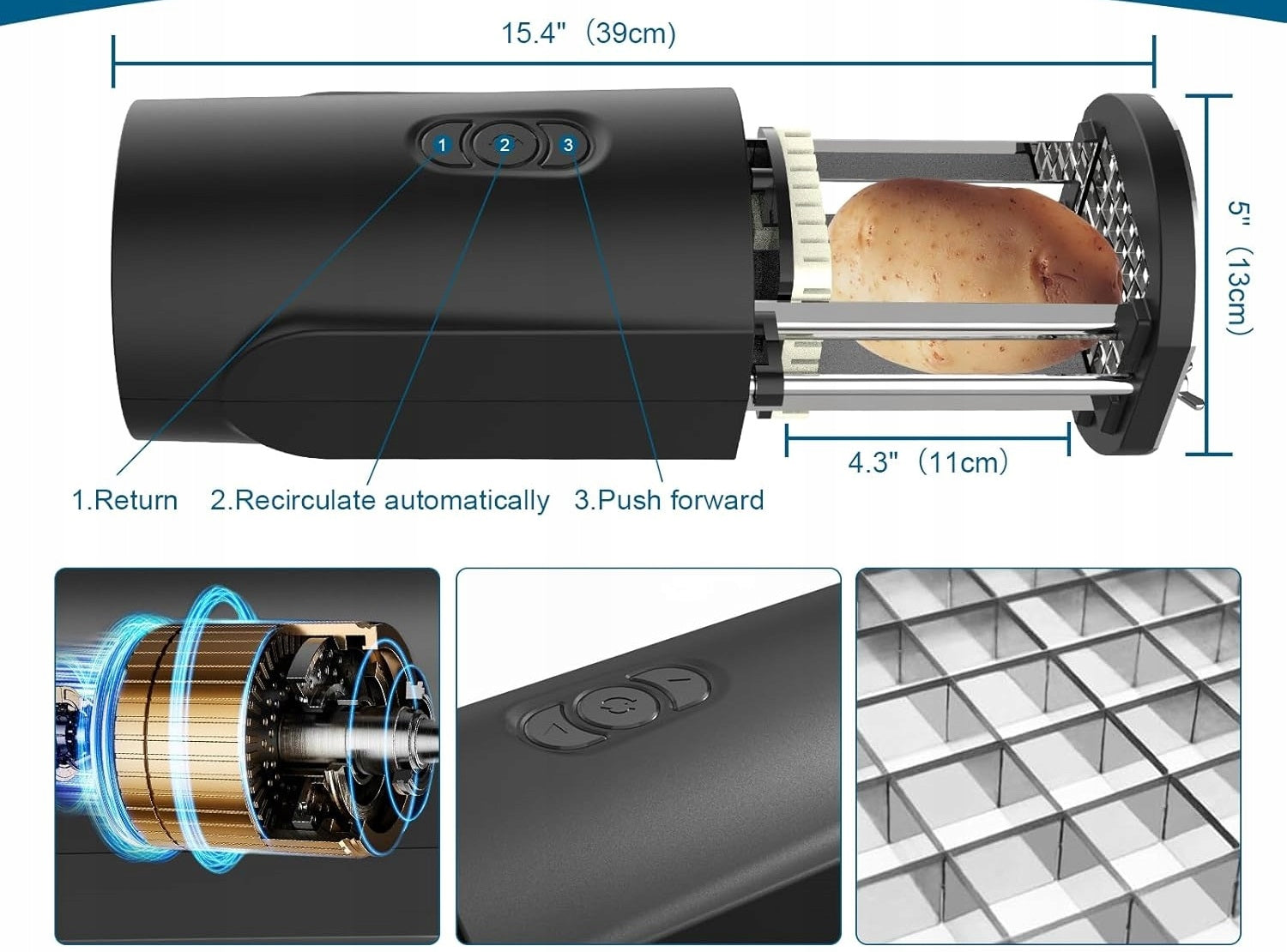 ELECTRIC STAINLESS STEEL SLICER WITH 1/2 AND 3/8 INCH AIORDDL BLADE Manufacturer code AG260422004085