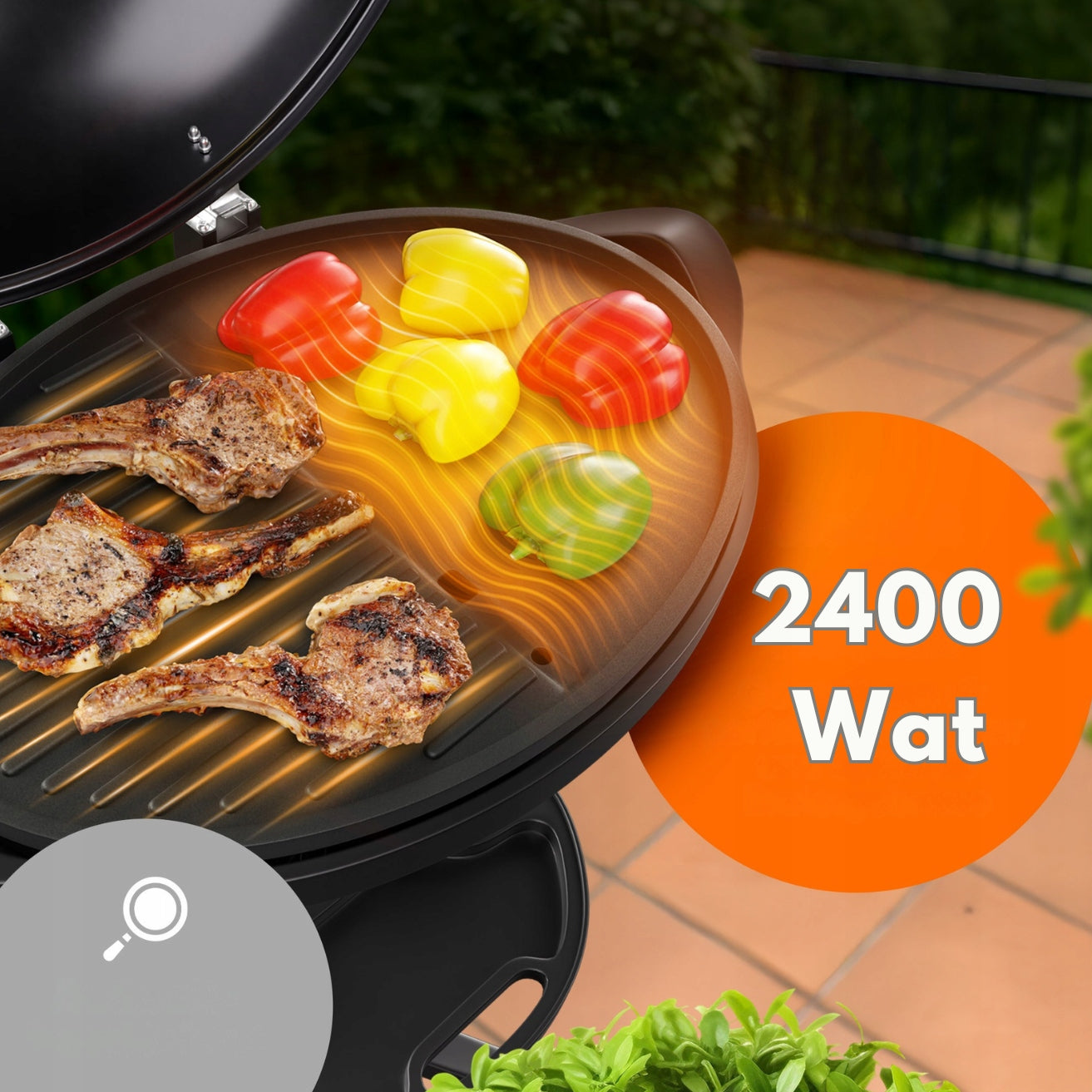 ELECTRIC STANDING AND TABLE GRILL WITH TEMP REGULATION PROFICOOK PC-BQS 1303 Brand Profi Cook
