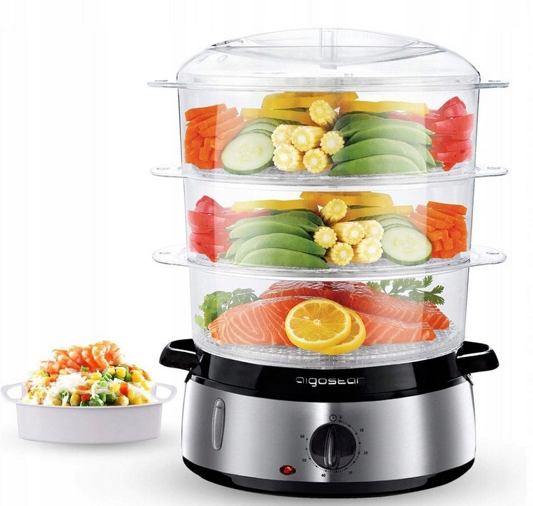 ELECTRIC STEAMER AIGOSTAR 9L 800W RICE EGG SOUP BPA FREE