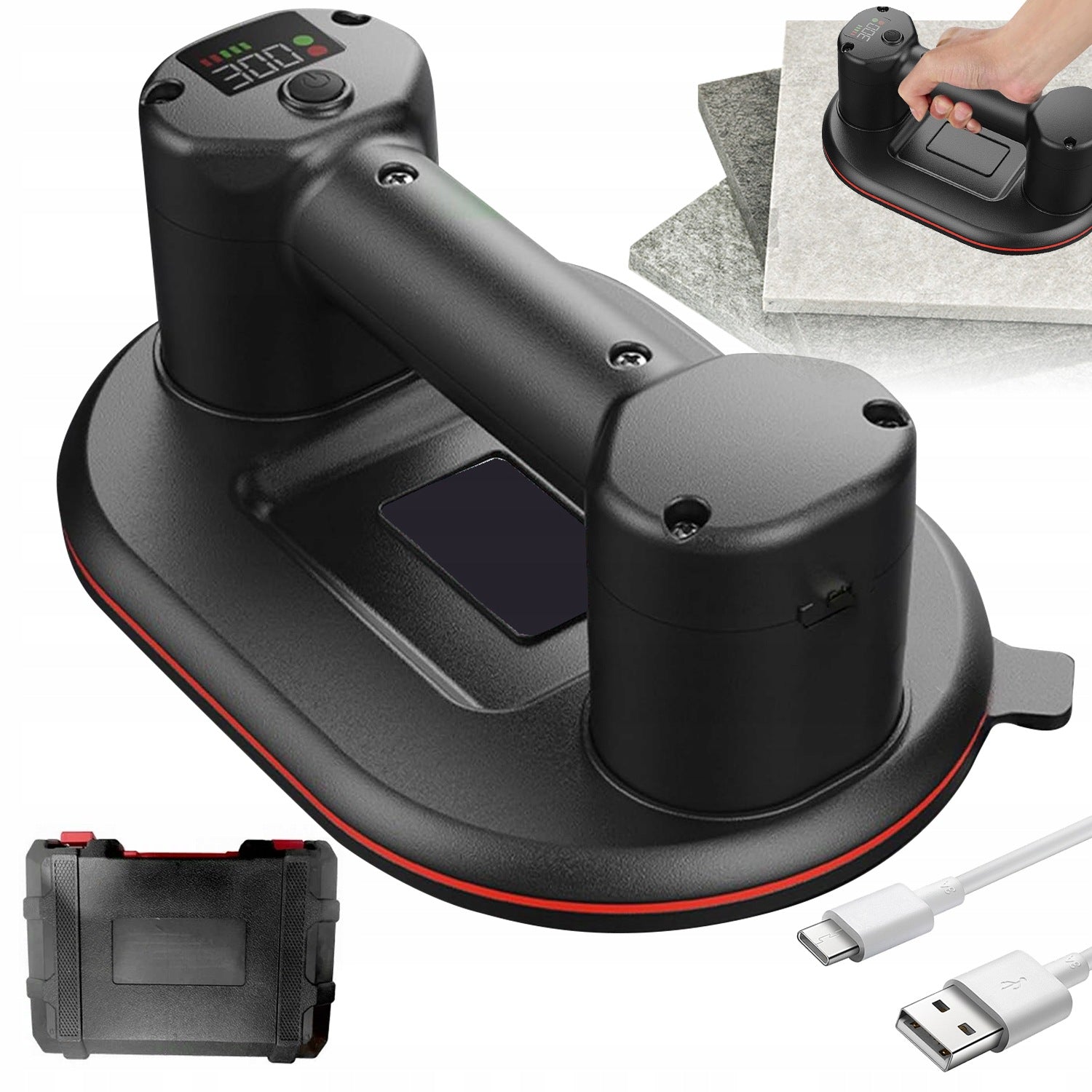 ELECTRIC SUCTION CUP WIRELESS MOUNTING BRACKET FOR TILE GLASS 300KG