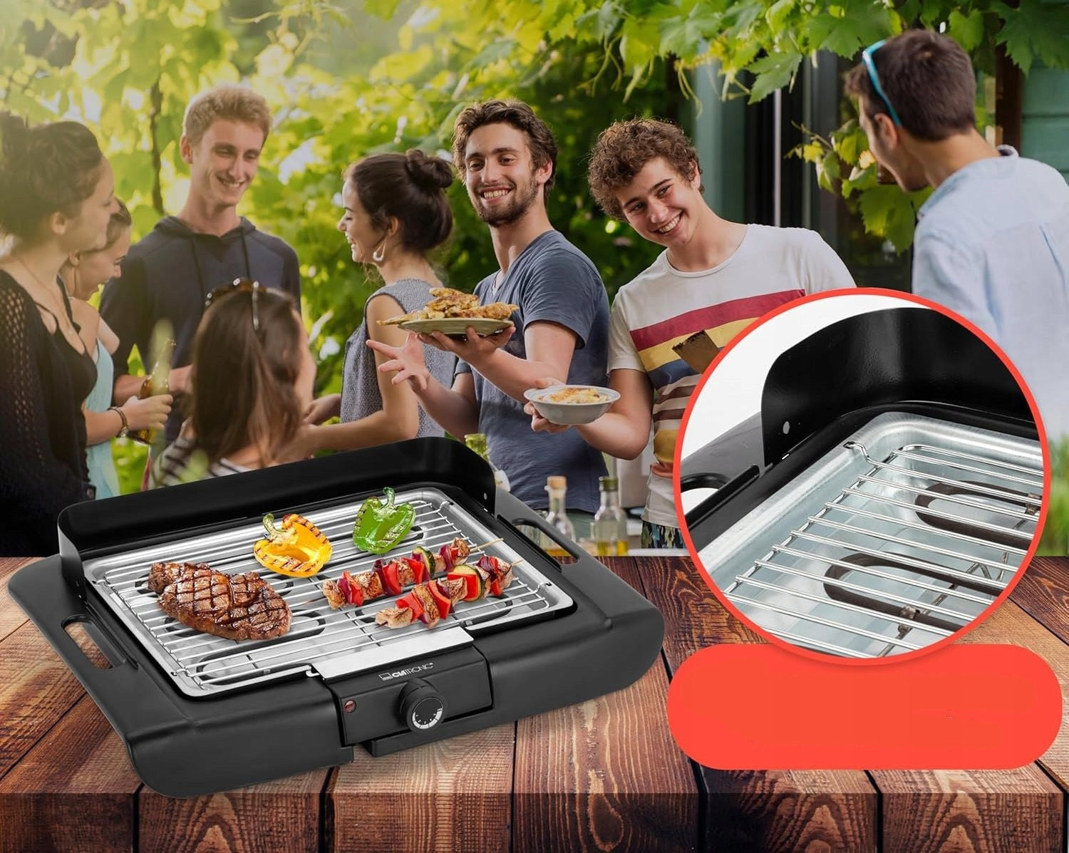 ELECTRIC TABLE GRILL SMOKE FREE TOASTER FOR GARDEN TERRACE STRONG EAN (GTIN) 4006160616934