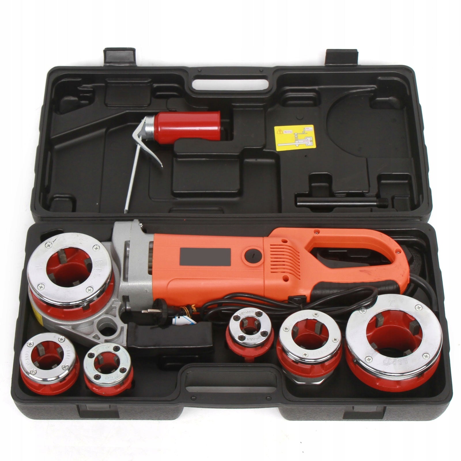 ELECTRIC THREADER FOR PIPES 6 DIES SET Power supply mains