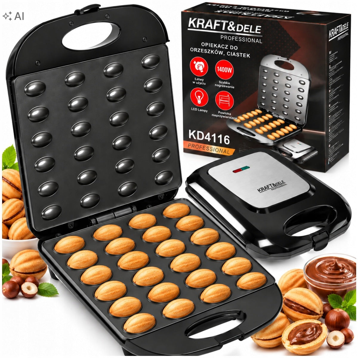 ELECTRIC TOASTER FOR PEANUT COOKIES NONSTICK COATING 1600W