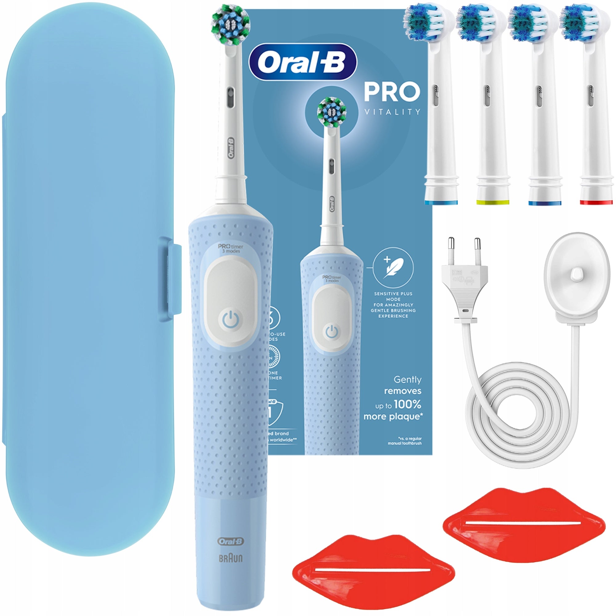 ELECTRIC TOOTHBRUSH ORAL VITALITY PRO D103 BLUE + ACCESSORIES