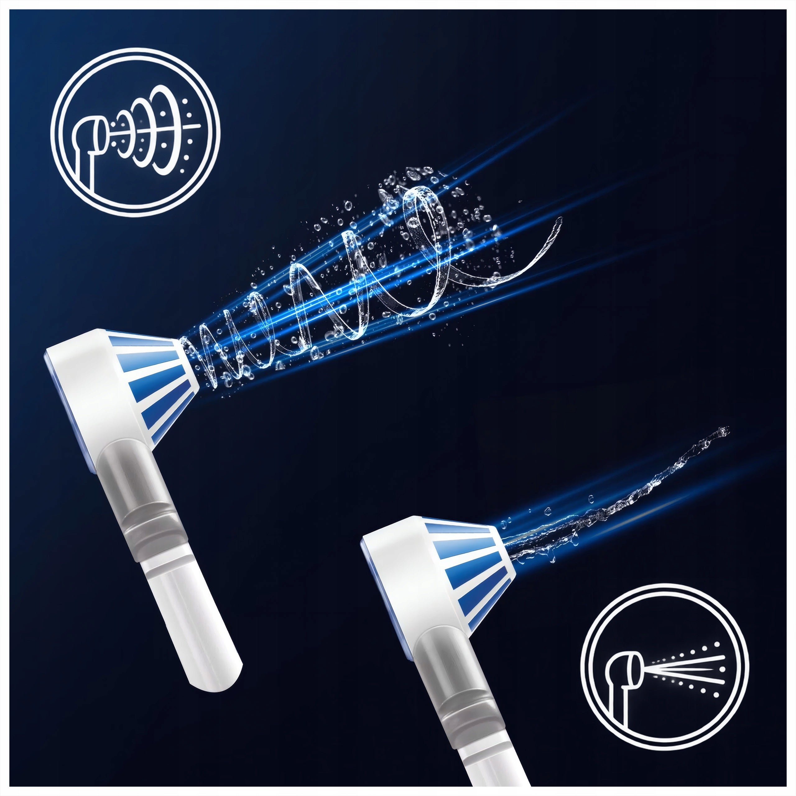 ELECTRIC TOOTHBRUSH Oral-B 2000 + IRRIGATOR Health Center OxyJet + NOZZLES Packaging status original