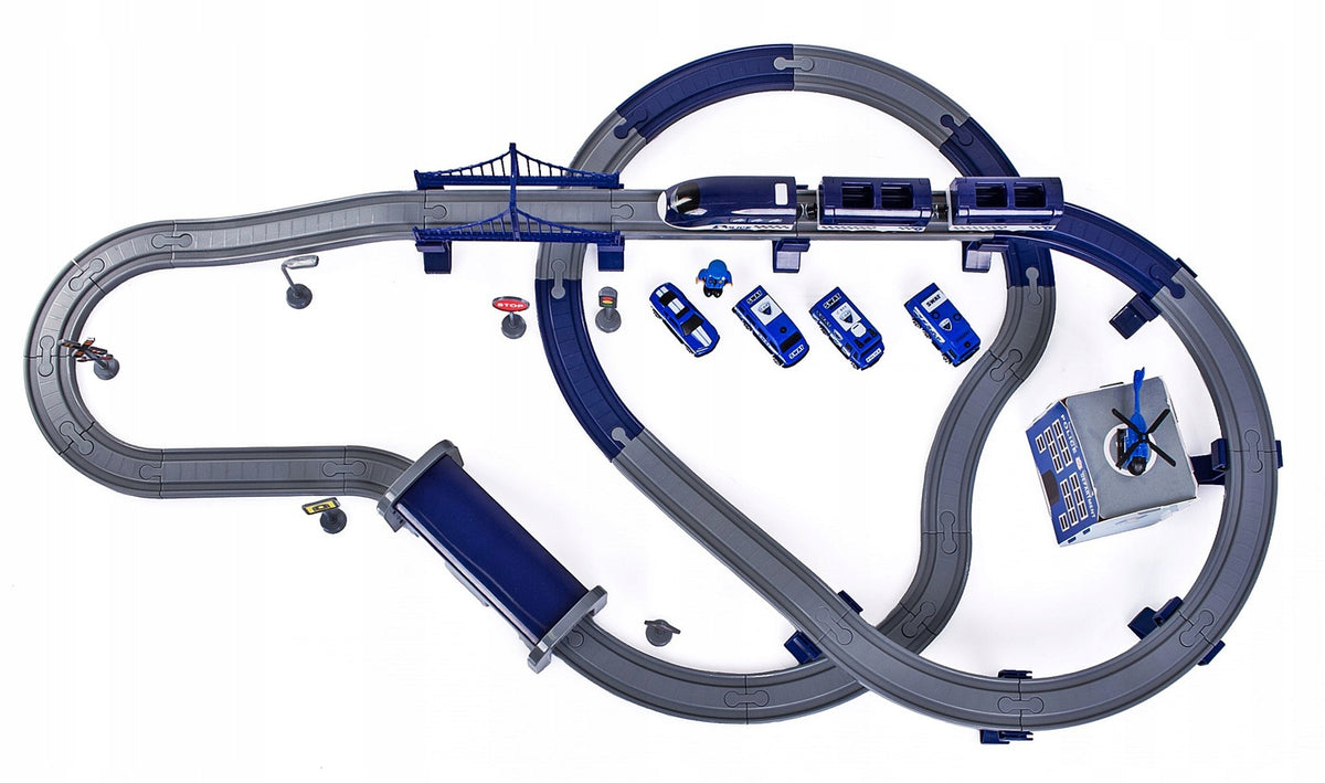 ELECTRIC TRAIN BOWL POLICE HELICOPTER POLICE STATION Kid's age 3＋ years