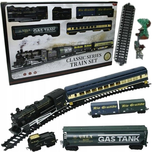 ELECTRIC TRAIN FENFA LOCOMOTIVE WITH WAGONS TRACKS OF LIGHT Manufacturer code 5903631448898