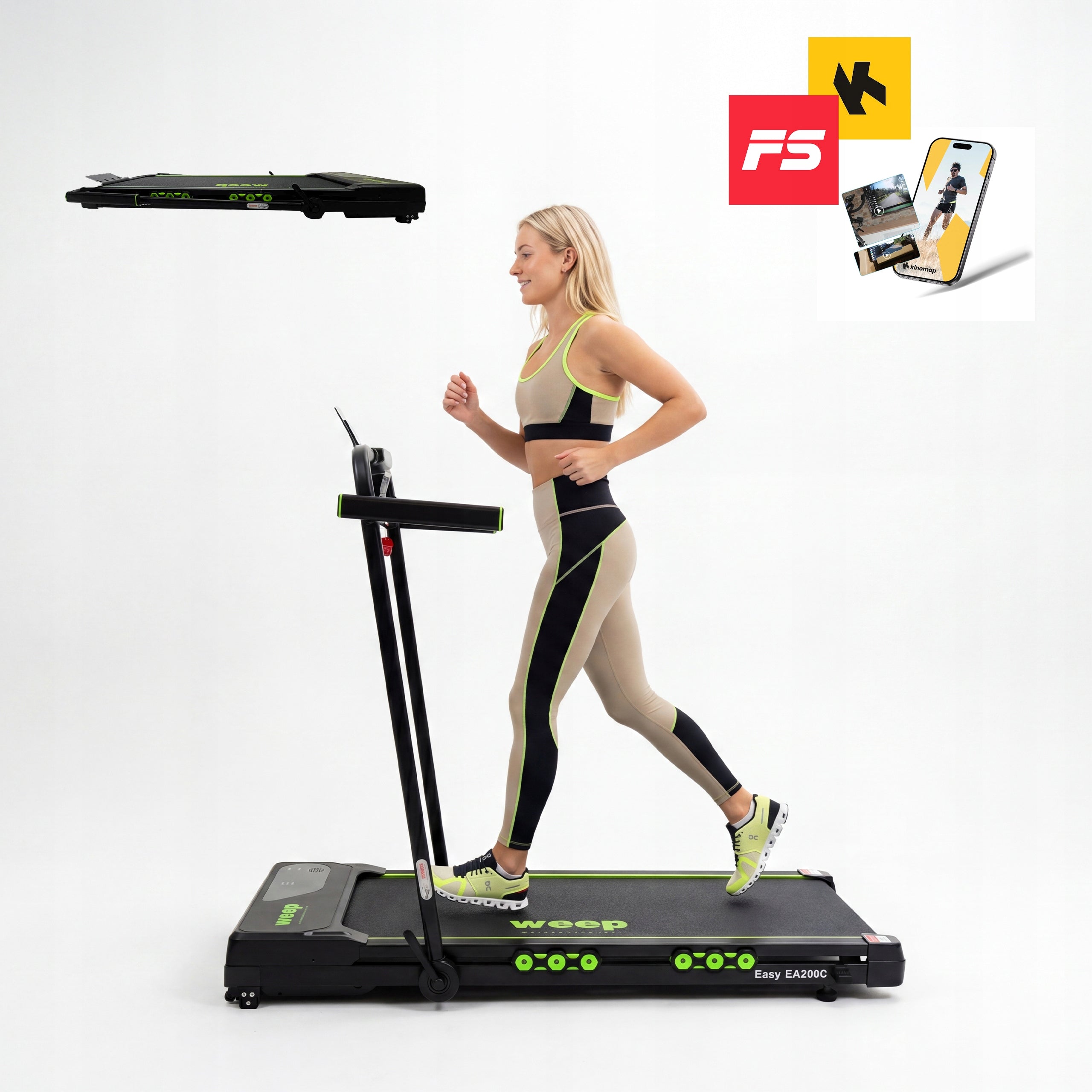 ELECTRIC TREADMILL FOLDING UNDER THE BED WEEP AUTO RISE CUSHIONING 12km/h