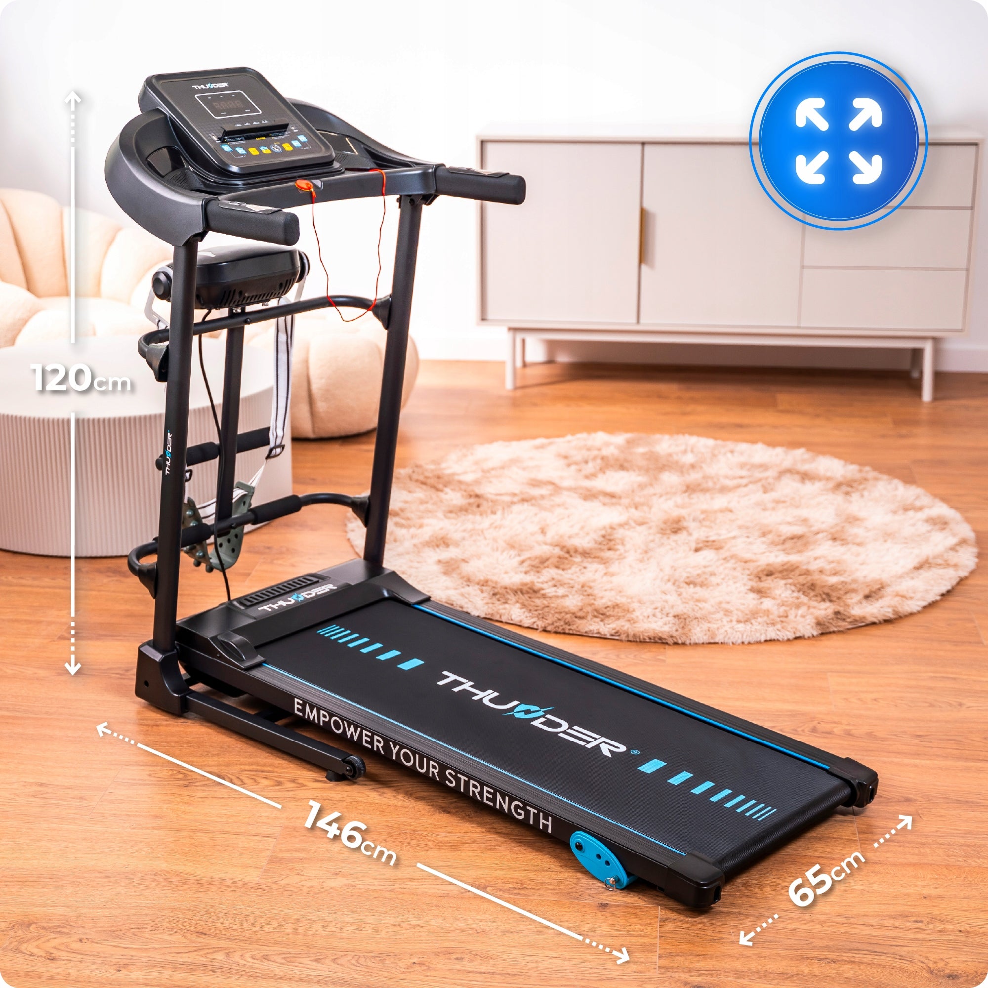 ELECTRIC TREADMILL G8000-D MASSAGER ANGLE OF INCLINATION FOLDING WITH SHOCK ABSORPTION Packaging status original