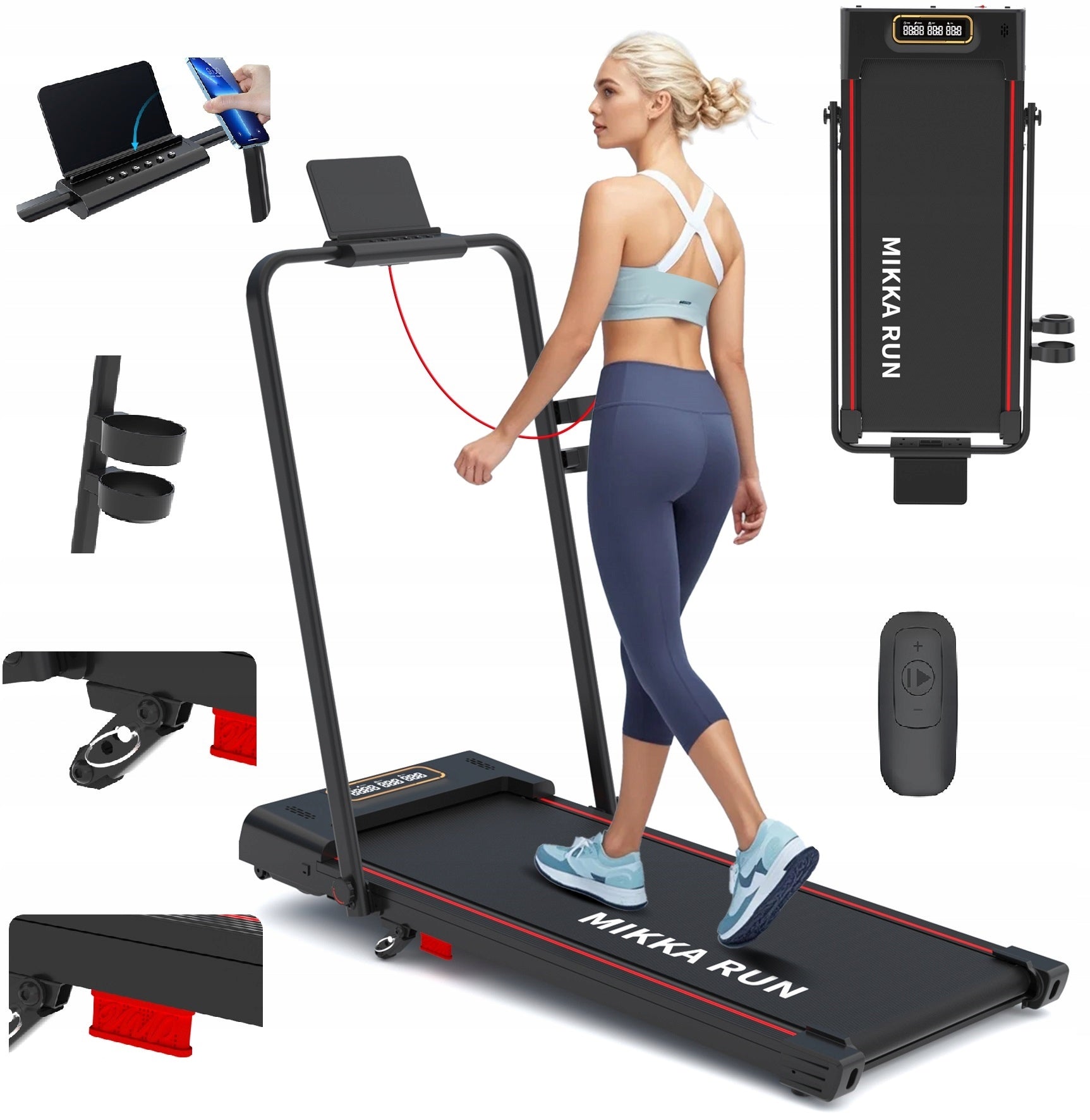ELECTRIC TREADMILL HOME 2in1 FOLDING 12 KM/H SHOCK ABSORPTION ELEVATION PILOT
