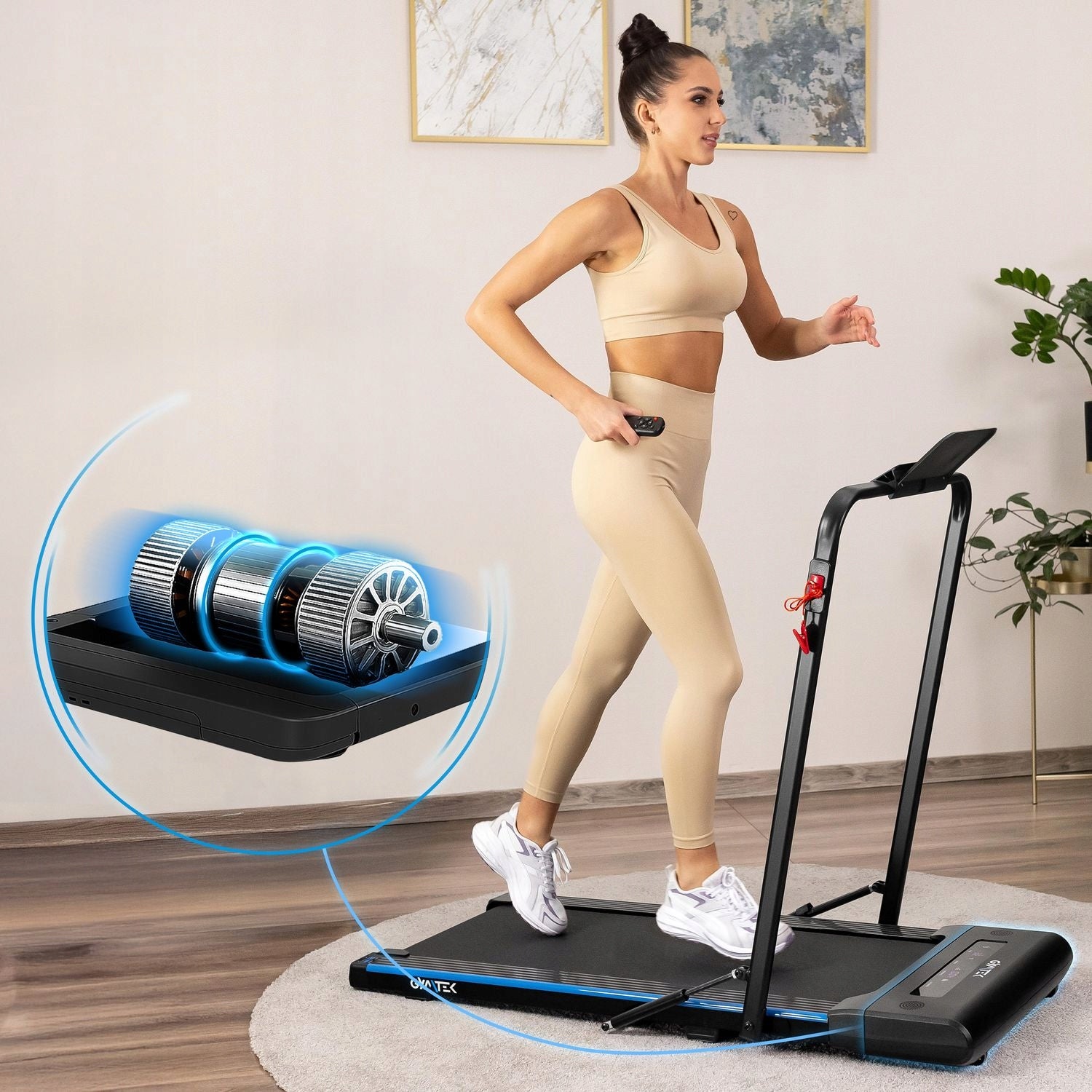 ELECTRIC TREADMILL HOME FOLDING FOR RUNNING WALKING 2IN1 XT400 GYMTEK Model other