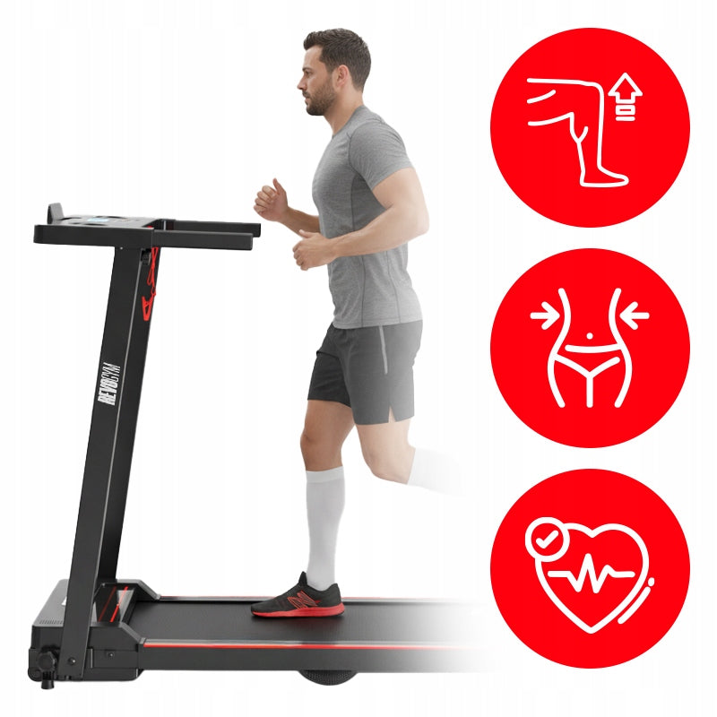 ELECTRIC TREADMILL TRAINING FOLDING HOME RUN 12 KM/H 120 KG BLUETOOTH Manufacturer code RUN-2