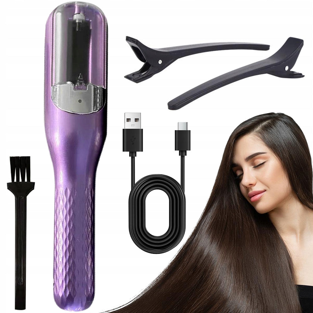 ELECTRIC TRIMMER FOR SPLIT TIPS 2IN1 PURPLE ADJUSTMENT 500MAH Packaging status original