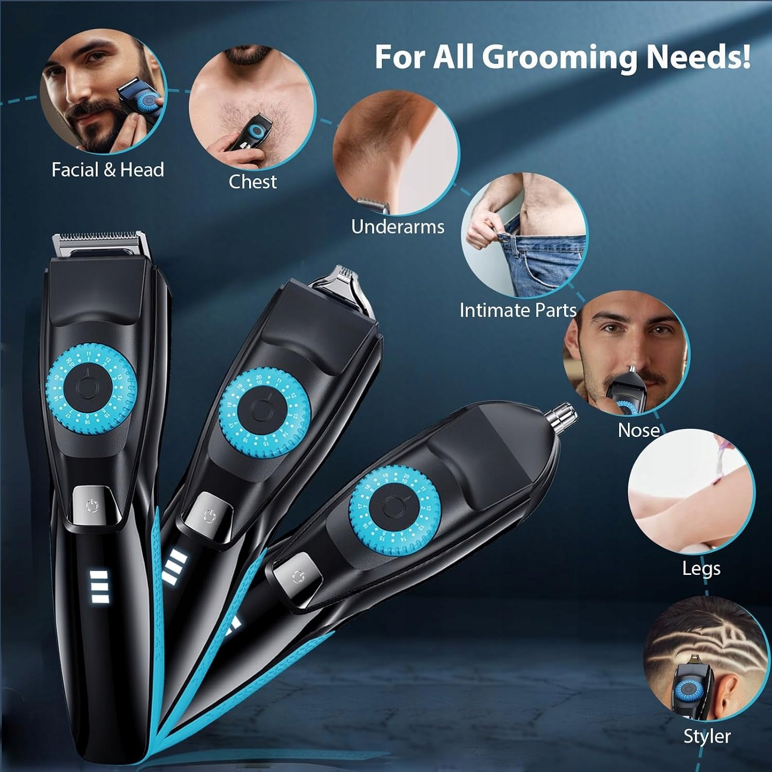 ELECTRIC TRIMMER YABIFE NLQ-H1906 SET WITH CLIPPER ATTACHMENTS Manufacturer code 6919657345331