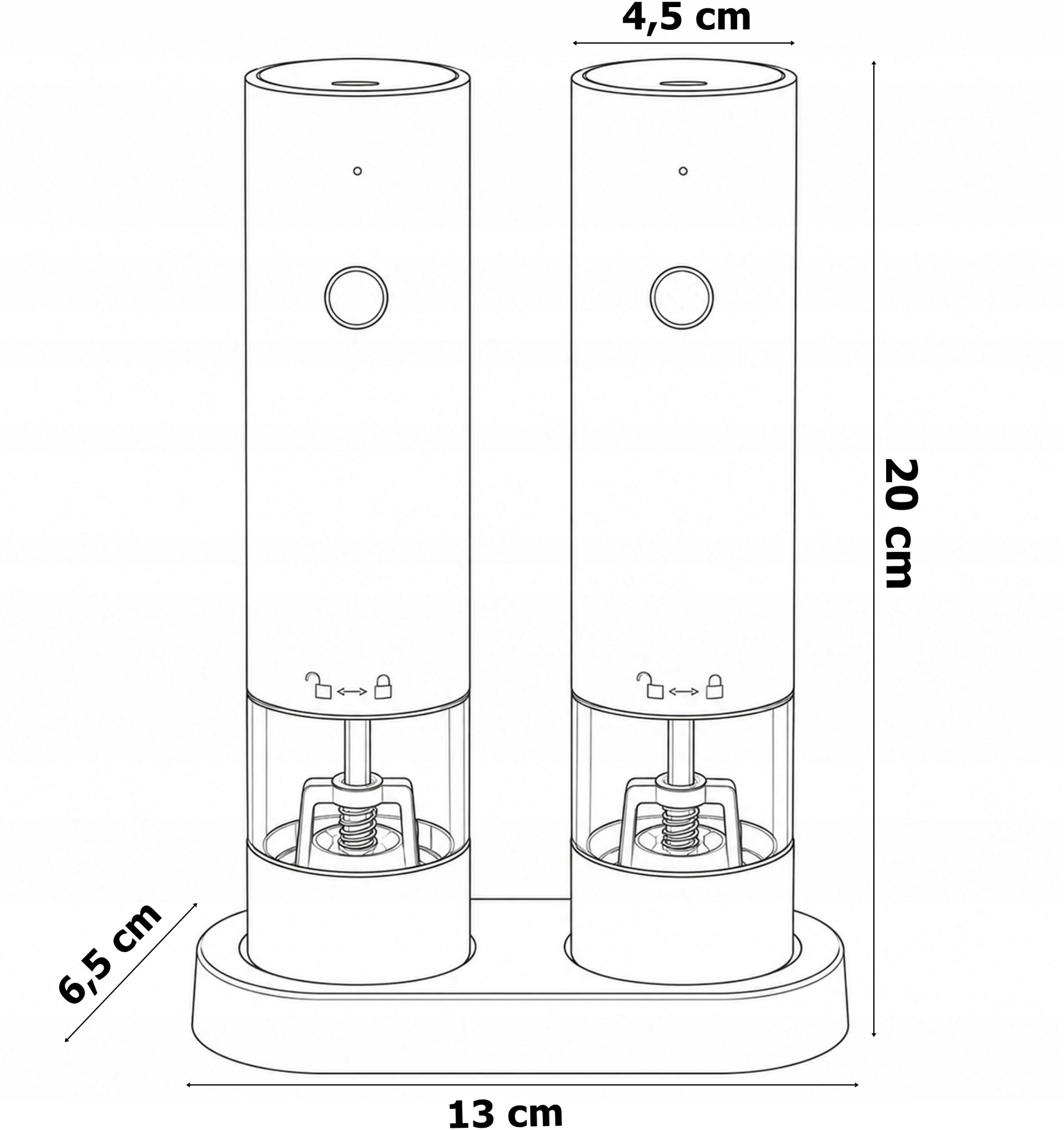 ELECTRIC USB-C PEPPER GRINDER SALT SPICES 2 PIECES SET + CLEANER Manufacturer code 333259MG