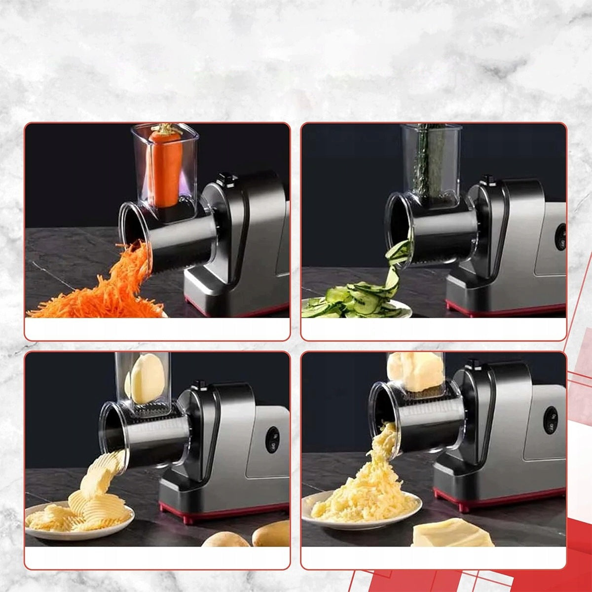 ELECTRIC VEGETABLE SHREDDER 250W Power 250 W