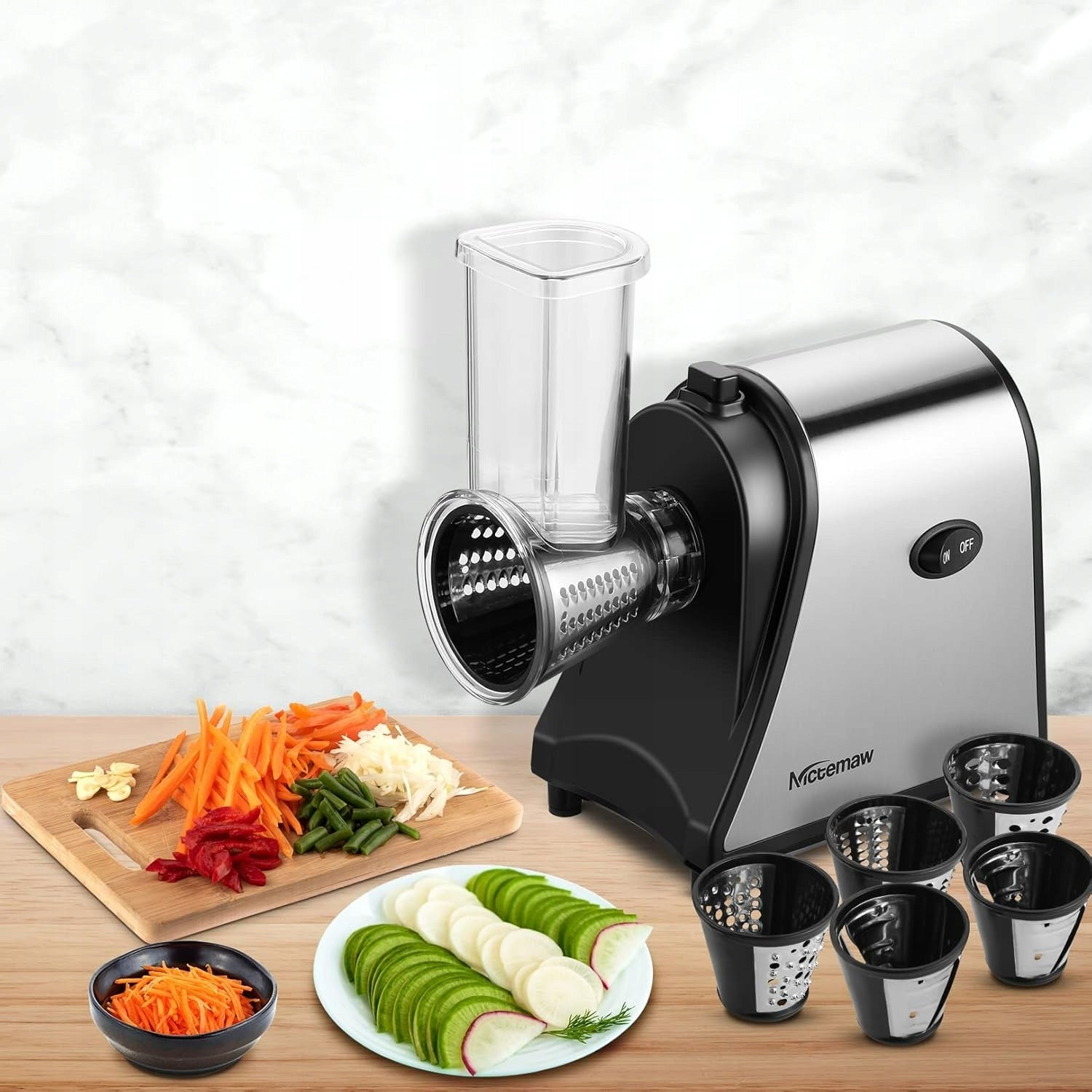 ELECTRIC VEGETABLE SLICER 250W 5 CONICAL BLADES Brand no brand