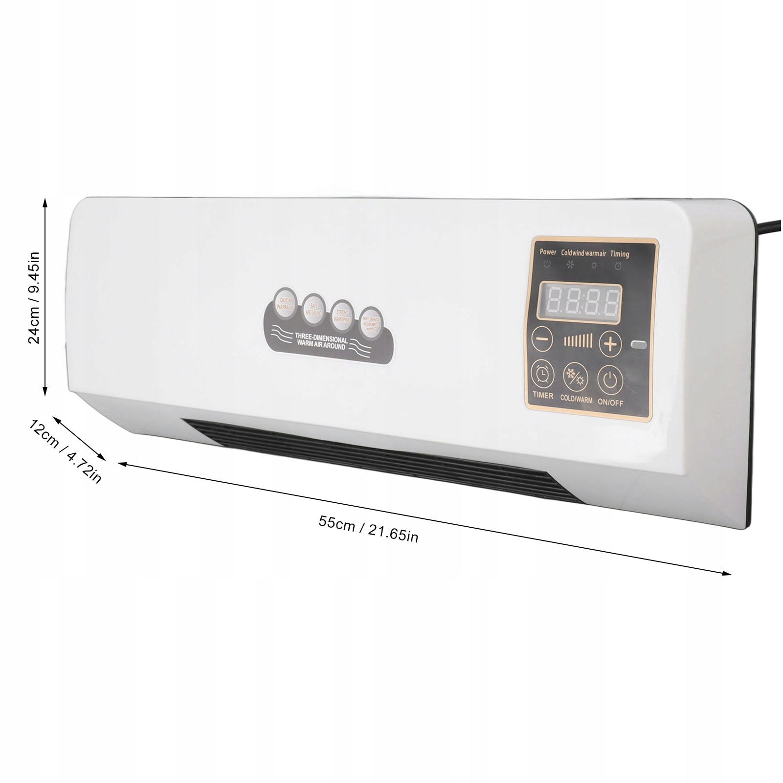 ELECTRIC WALL HEATER ENERGY SAVING AIR CURTAIN 1800W+PILOT Medical device no