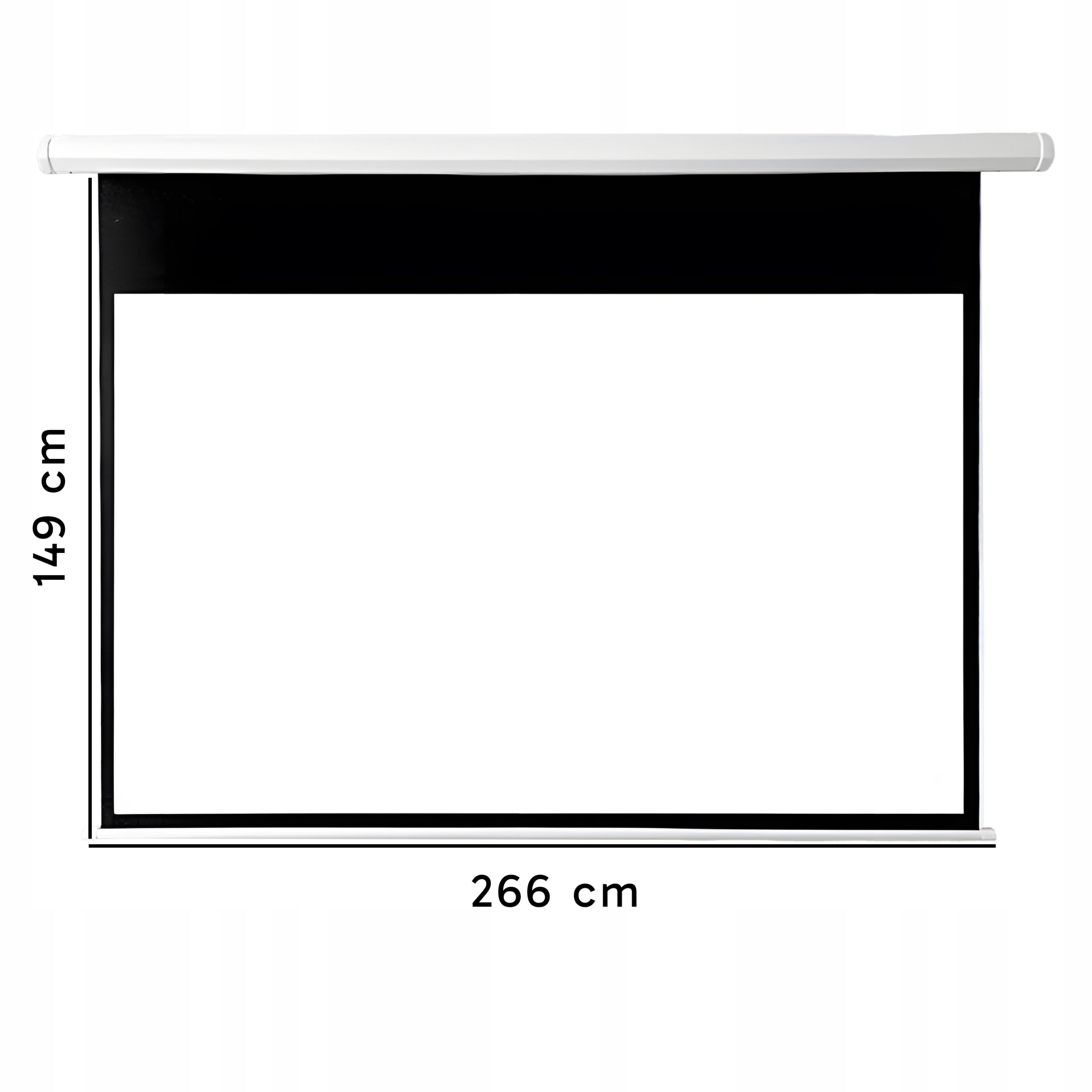 ELECTRIC WALL PROJECTION SCREEN FOR PROJECTOR 125" LARGE FULL HD + REMOTE CONTROL Model ELEKTRYCZNY EKRAN PROJEKCYJNY DO RZUTNIKA