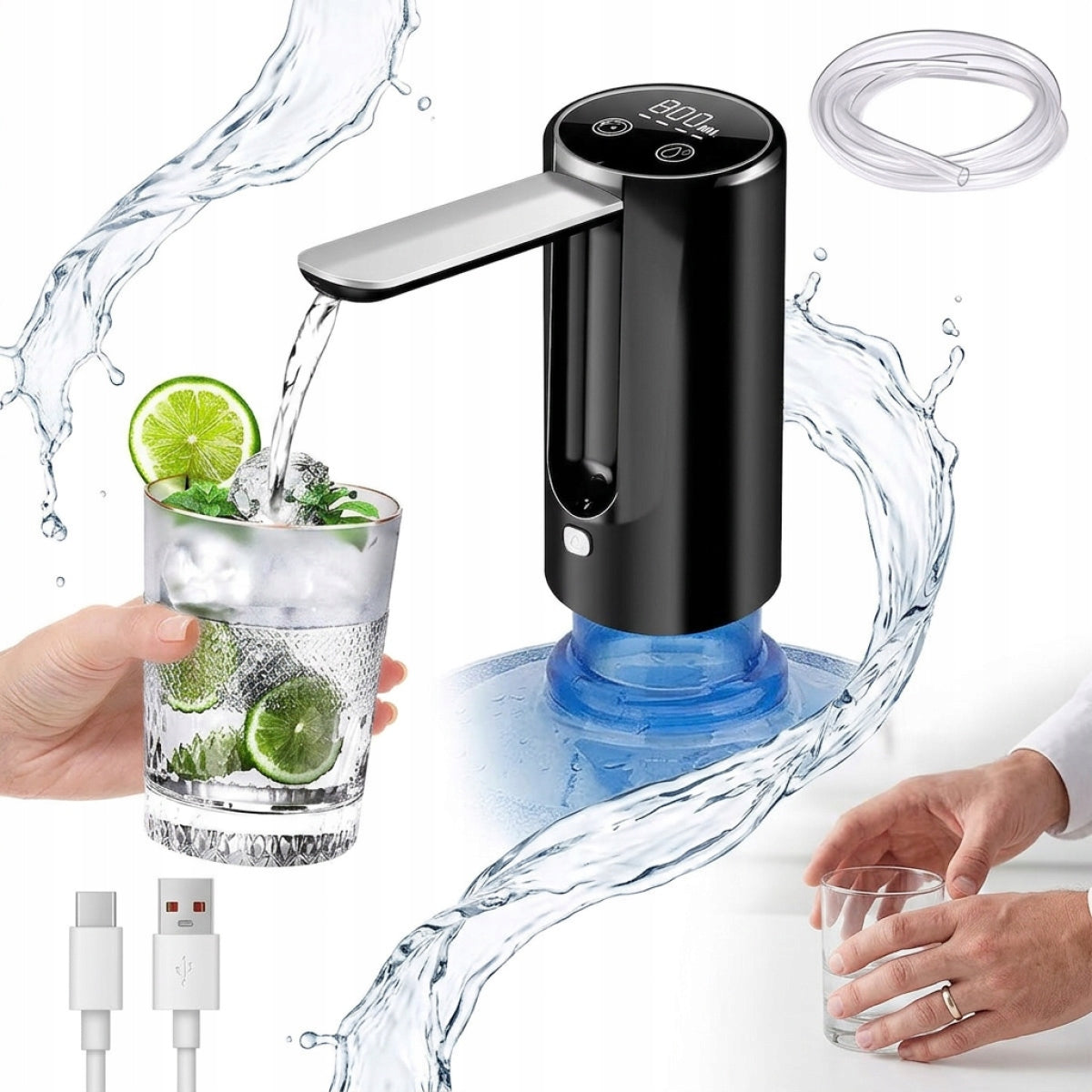 ELECTRIC WATER DISPENSER BEVERAGE BOTTLE POURER PUMP DISPENSER