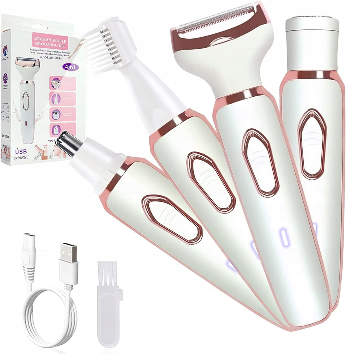 ELECTRIC WOMEN'S SHAVER, 4-IN-1 ELECTRIC BIKINI SHAVER