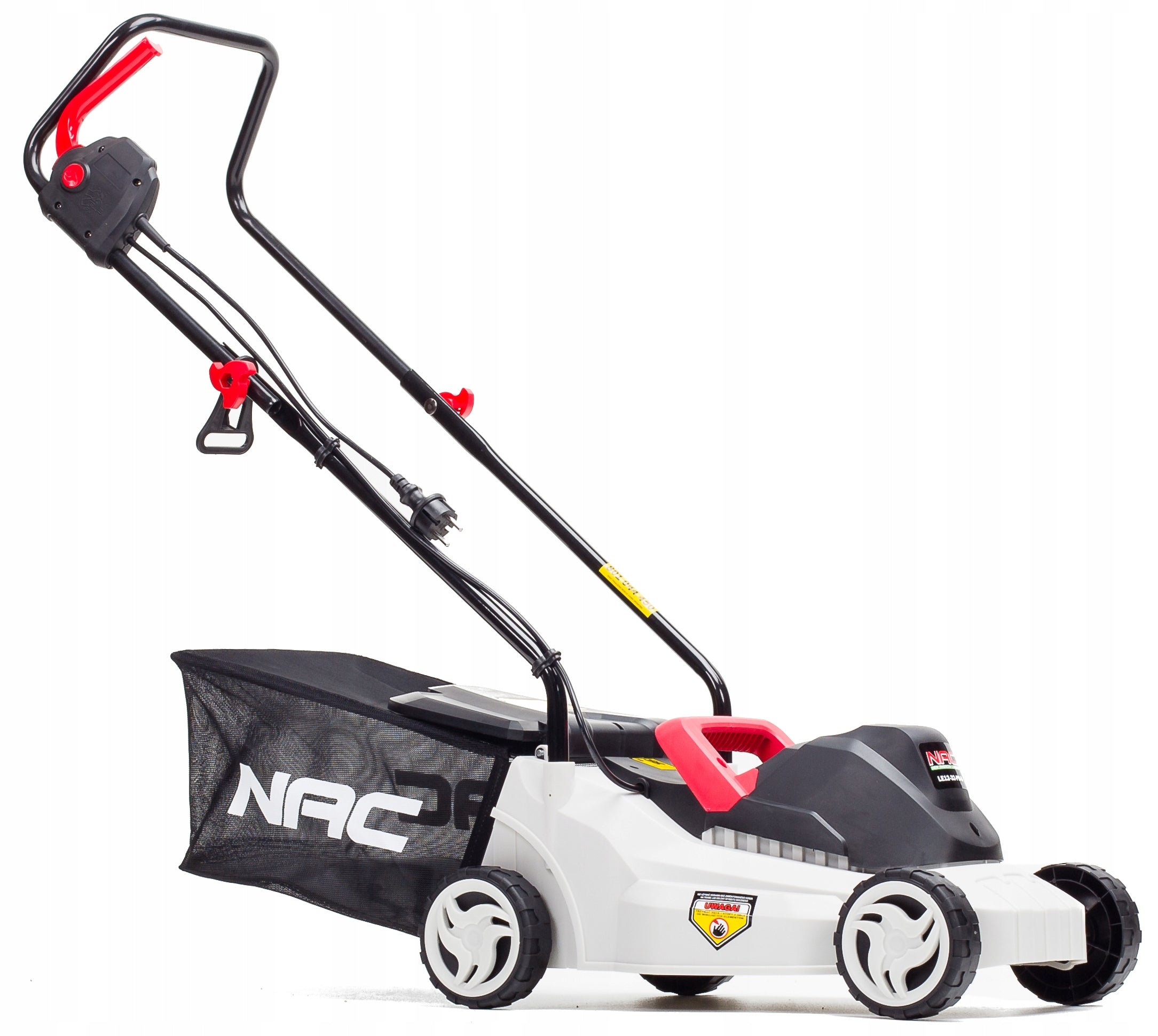 ELECTRIC mower NAC 32 cm 1200 W Lightweight 2in1 DURABLE Large basket 30 l Mowing height adjustment with adjustment
