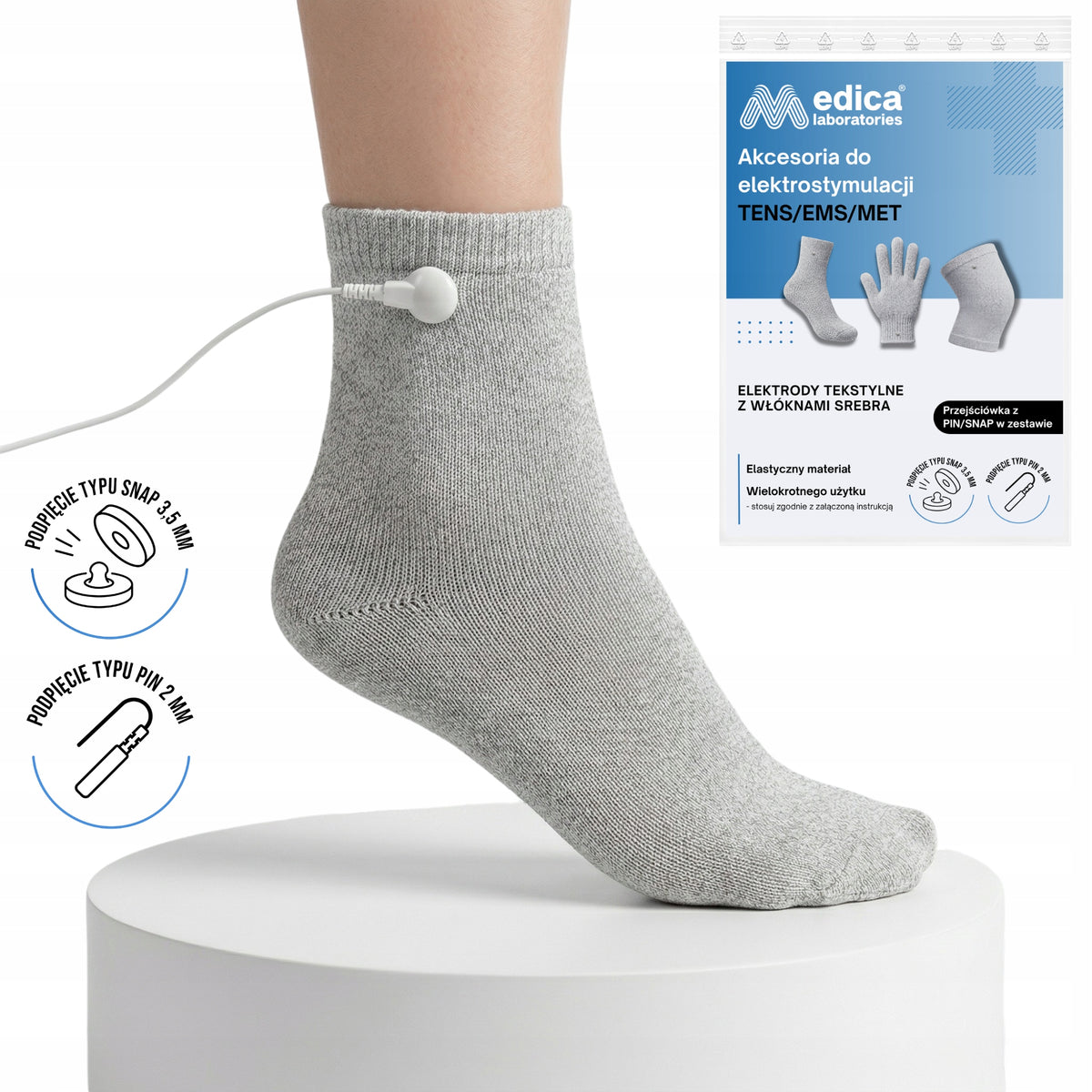 ELECTRODE SOCKS FOR TENS EMS MASSAGER ELECTROSTIMULATOR (Pair)