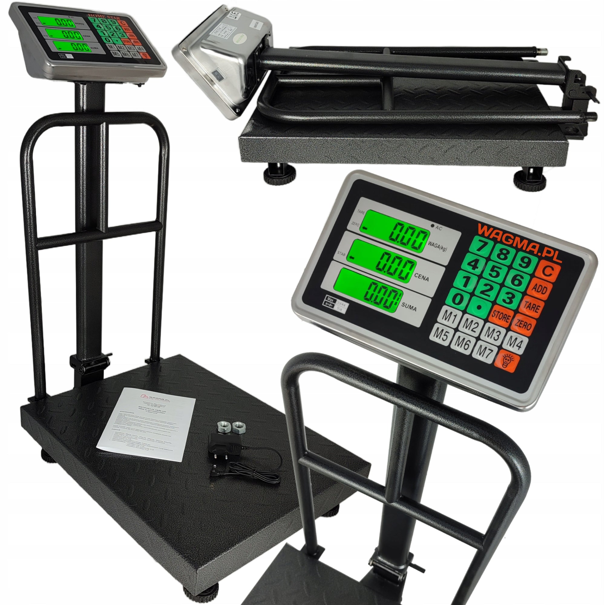 ELECTRONIC SCALE 150 KG / 10 g PLATFORM 40x30 STORAGE BATTERY