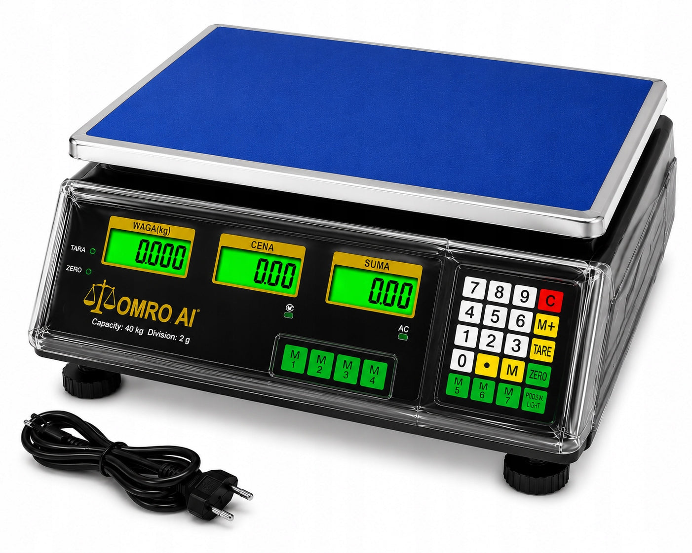 ELECTRONIC SHOP SCALE 40KG 2G LED POLISH SUBTITLES PANEL COVER Scale type store