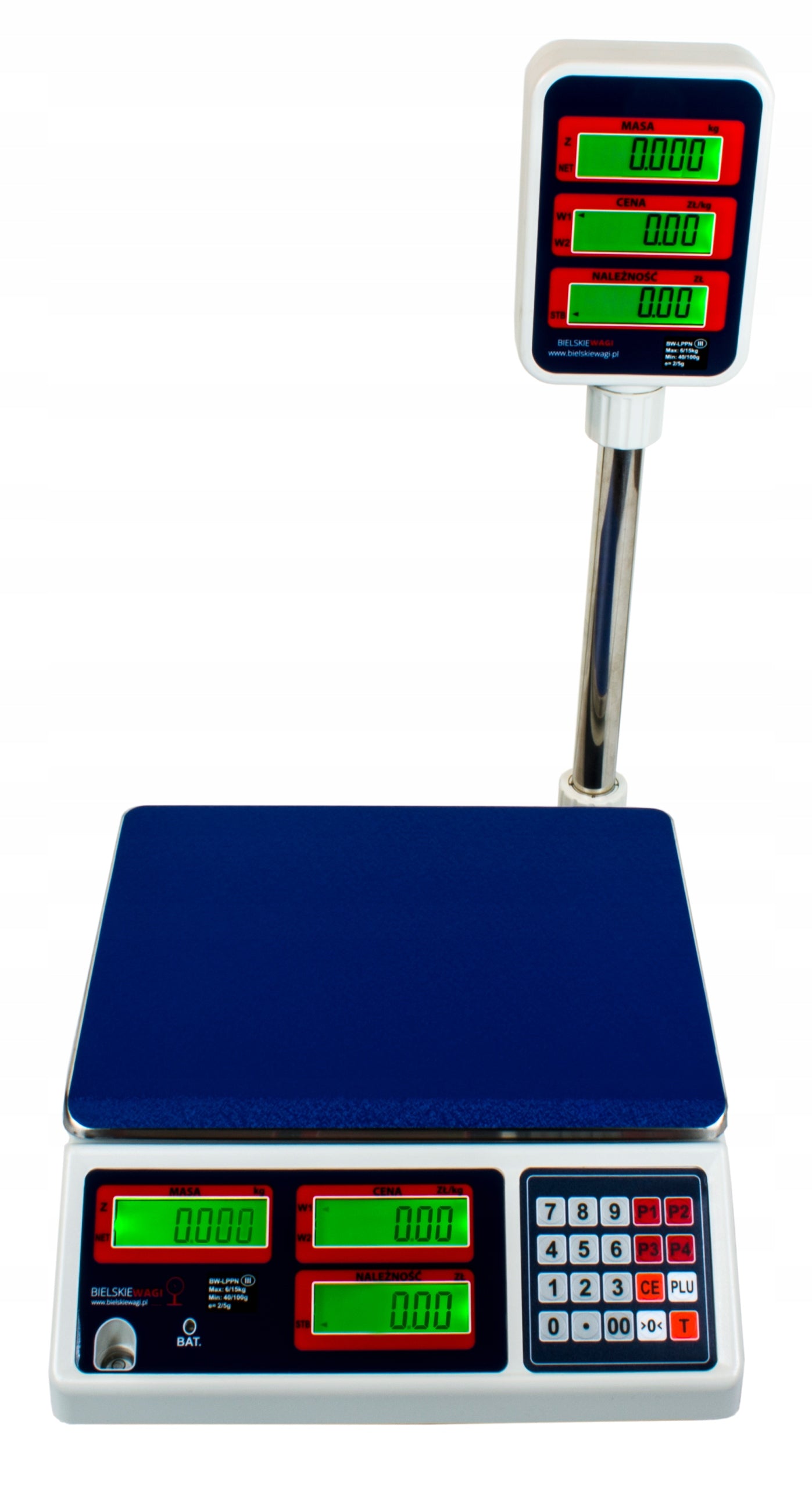 ELECTRONIC SHOP SCALE WITH LEGALIZATION 30KG CALCULATION WITH BOOM Manufacturer code BW-LPPN 15/30KG