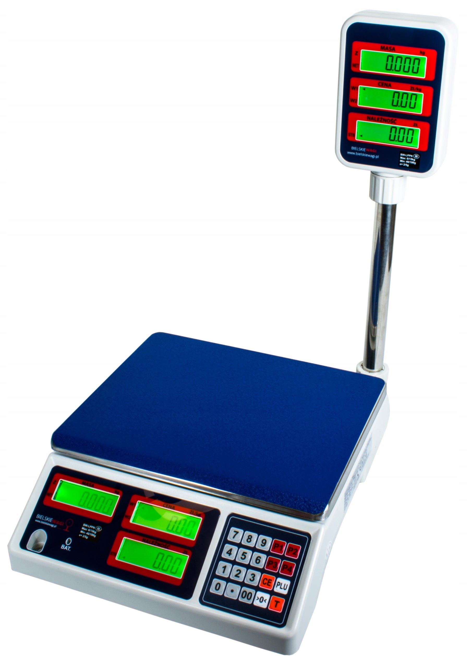 ELECTRONIC SHOP SCALE WITH LEGALIZATION 30KG CALCULATION WITH BOOM Power supply battery and mains